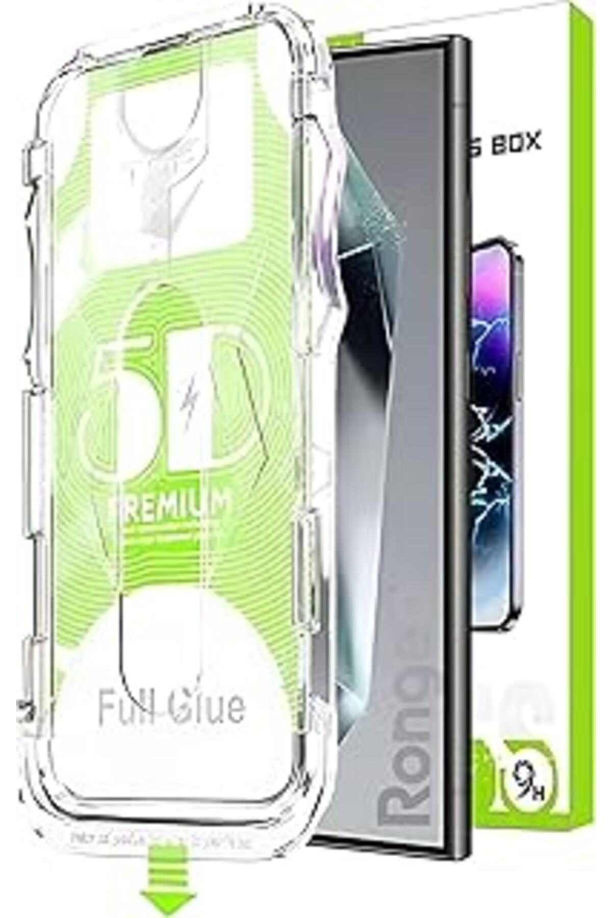 Pazarcan Rongep Samsung Galaxy S24 Ultra Için Kolay Kurulum Ekran Koruyucu Otomatik Toz Toplayan Hava Kabarc
