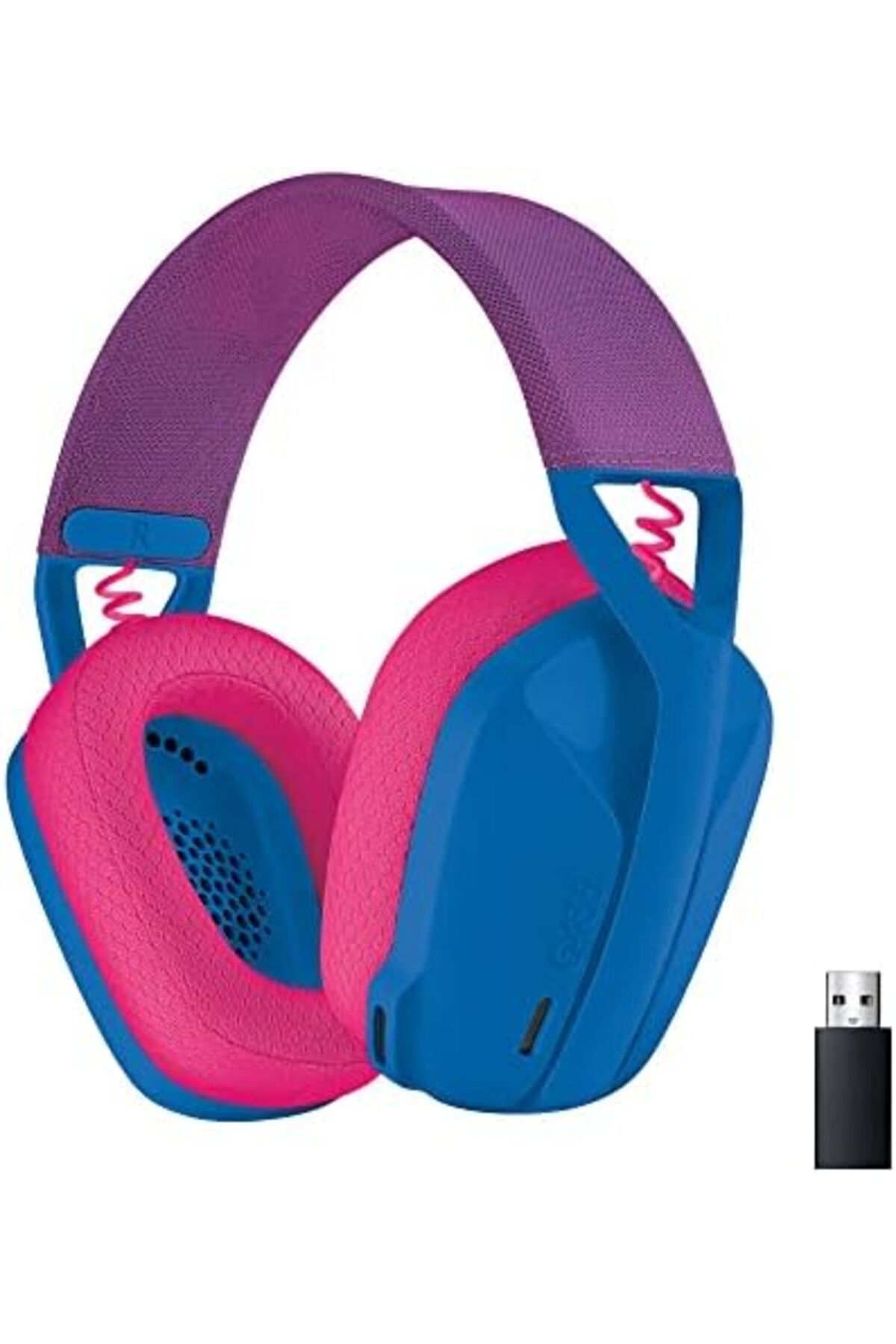 logitech-سماعة ألعاب لاسلكية Logitech G435 Lightspeed بتقنية البلوتوث - خفيفة الوزن للغاية، مزودة بميكروفونات مدمجة، مقاس 18 بوصة 2