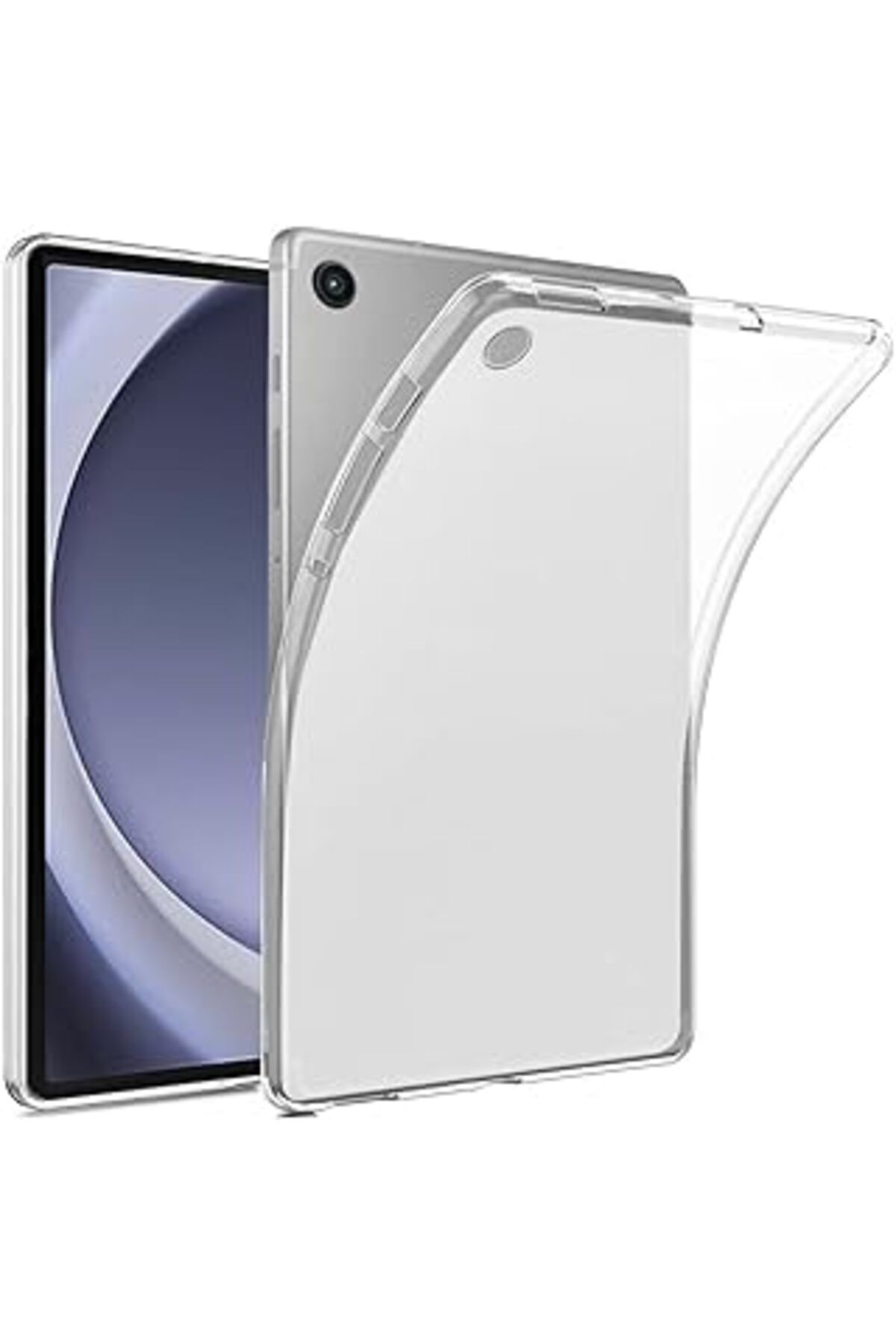 karadağsb Samsung Galaxy Tab A9 Şeffaf Kılıf Silikon Tablet Kılıfı Ultra İnce Buzlu Şeffaf Kılıf X110 (Tab A9