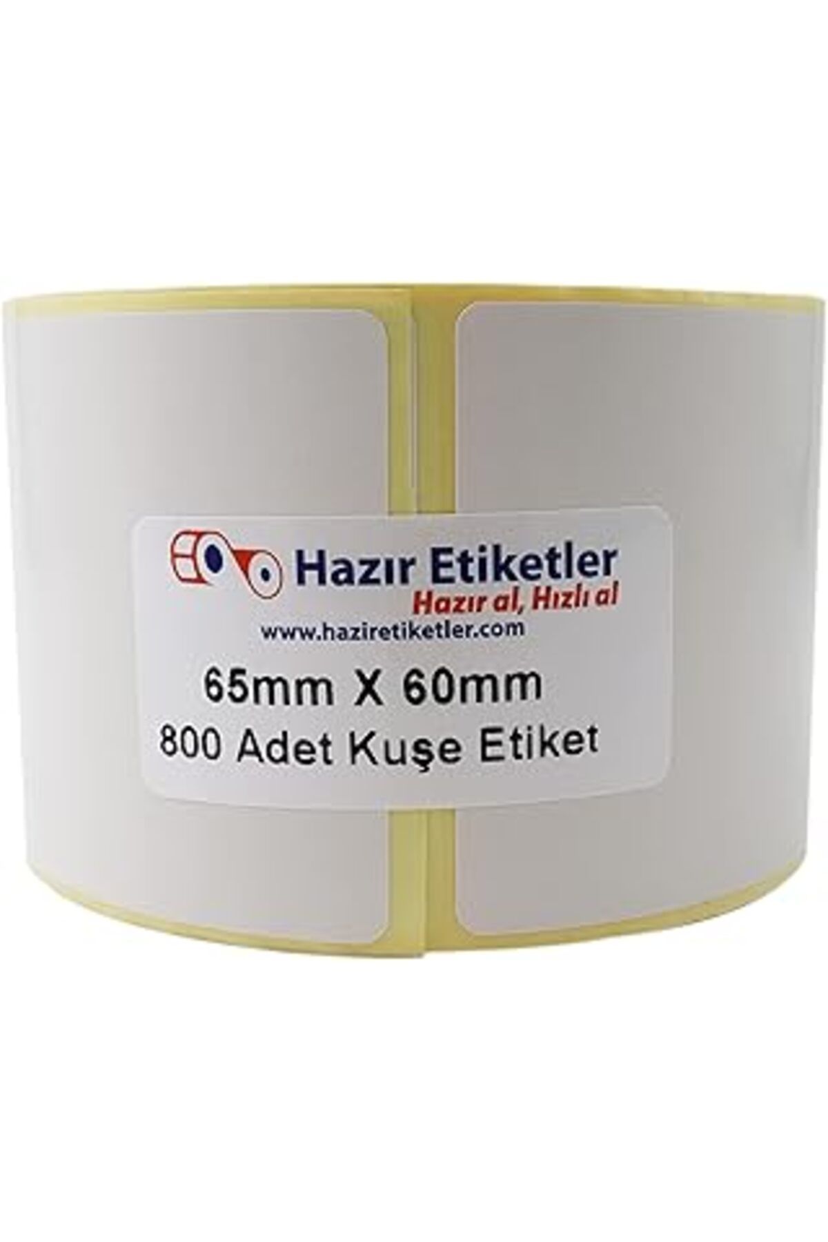 Mu Art Hazır Etiketler , Hazır Al Hızlı Al Kuşe Etiket 65Mm X 60Mm Ruloda 800 Adet 40Mm Kuka Çapında Baskı