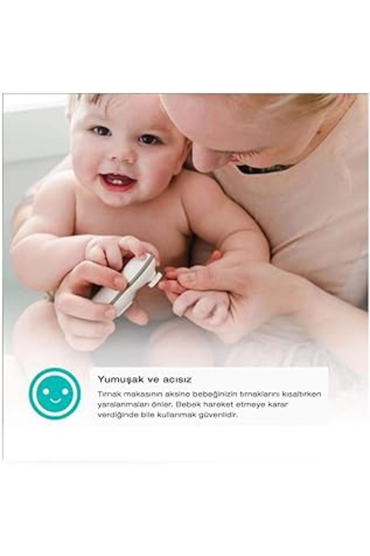 Mu Art Trimö Pilli Elektrikli Tırnak Törpüsü, 0-12 Yaş Bebekler Sessiz Ve Hassas Törpü, Ergonomik Tasarım
