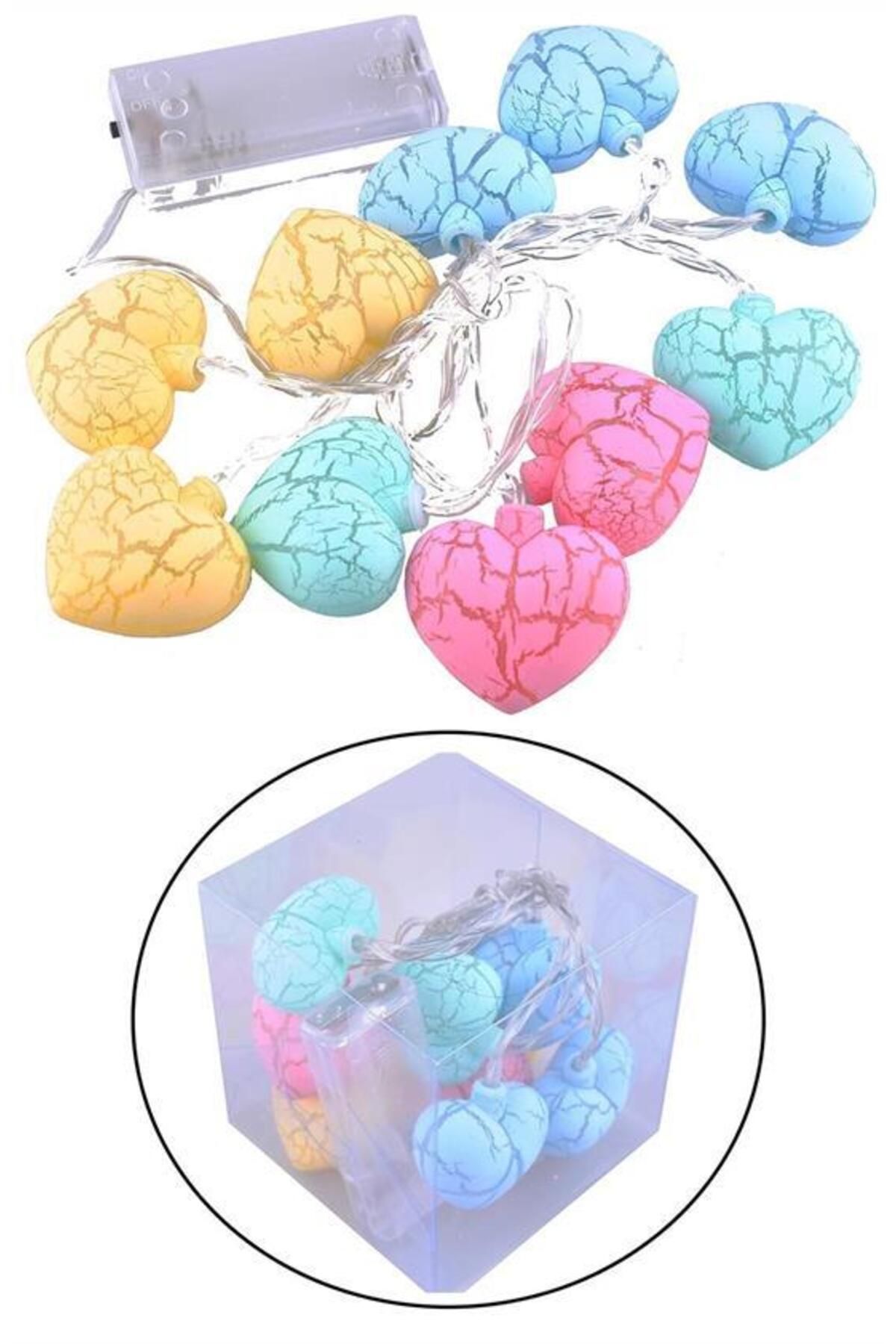 Emperium 10'lu Renkli Kalp Şeklinde Dekoratif Dolama Led Aydınlatması (5122)