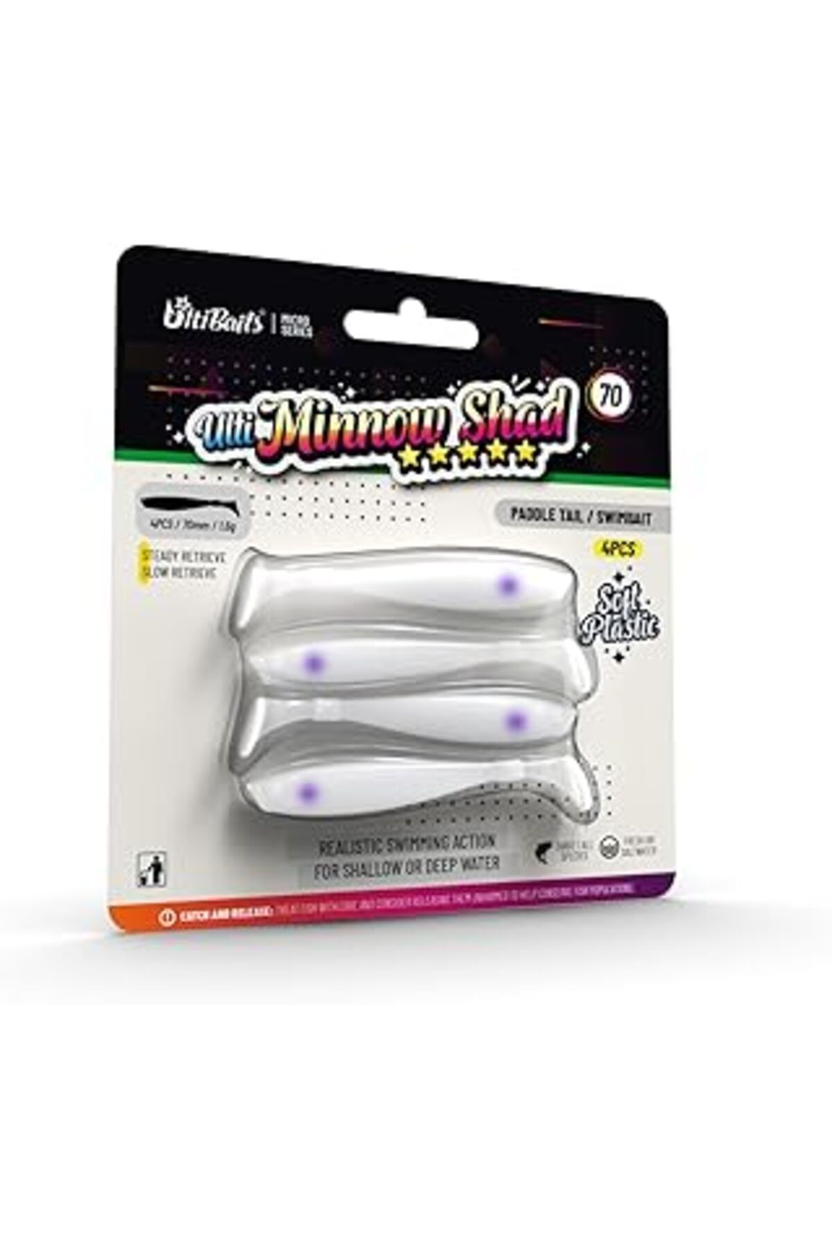 robotrend Ultibaits Minnow Shad Silikon Yem 70Mm 1,6Gr 4 Adet