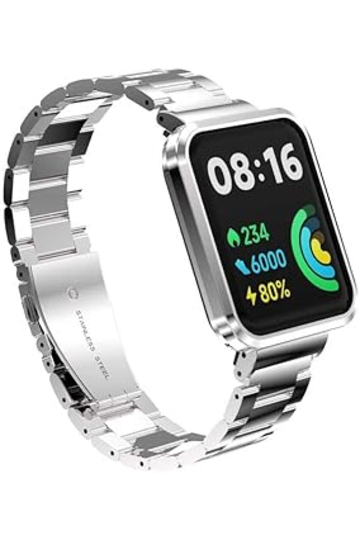 nazeninstoğu İle Uyumlu Redmi Watch 2 Lite Krd-60 Metal Kordon Gümüş