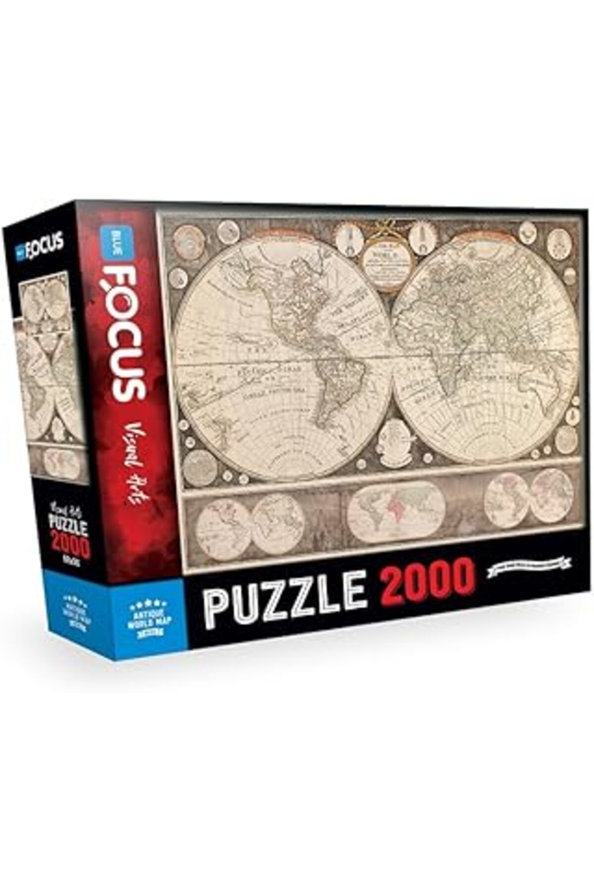 karadağsb Blue Focus 2000 Parça - Antique World Map (Antik Dünya Haritasi)