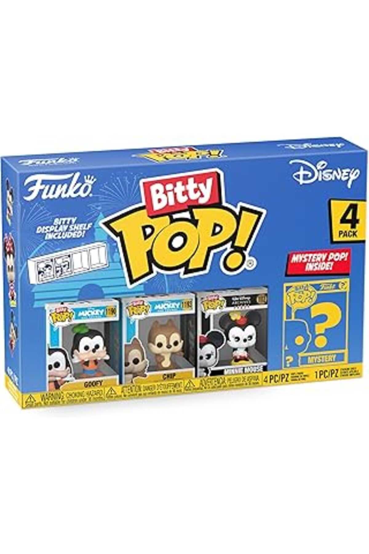 Funko Bitty Pop! Disney – Goofy, Chip, Minnie Mouse (HANDS FOLDED) Ve Sürpriz Mini Gizem Figürü – 2