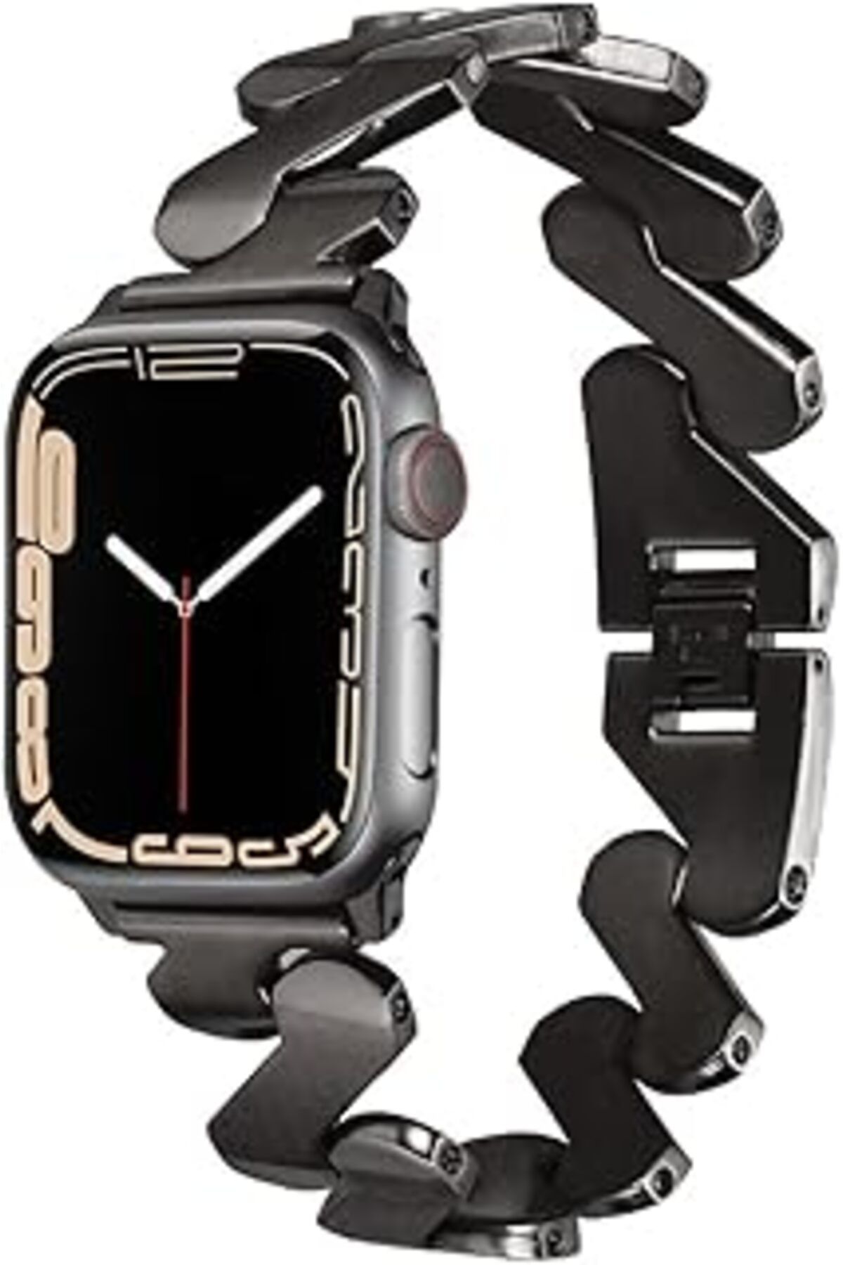 karadağsb Zore Apple İle Uyumlu Watch 42Mm Kordon Krd-80 Metal Strap Kayış Siyah