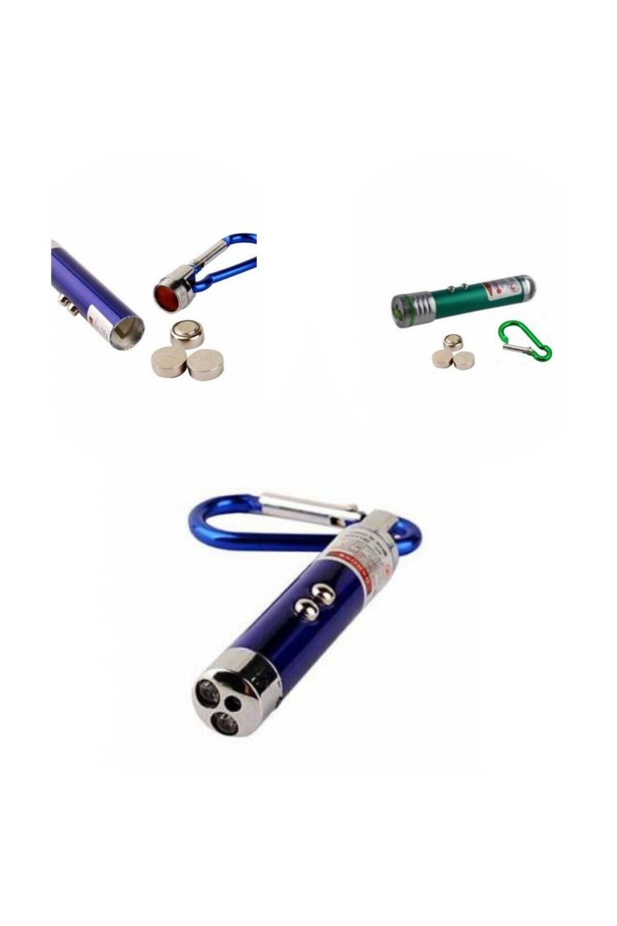 Emperium 3 Fonksiyonlu Kırmızı Beyaz Işıklı Led Lazer Kedi Köpek Oyuncak Anahtarlık (5122)