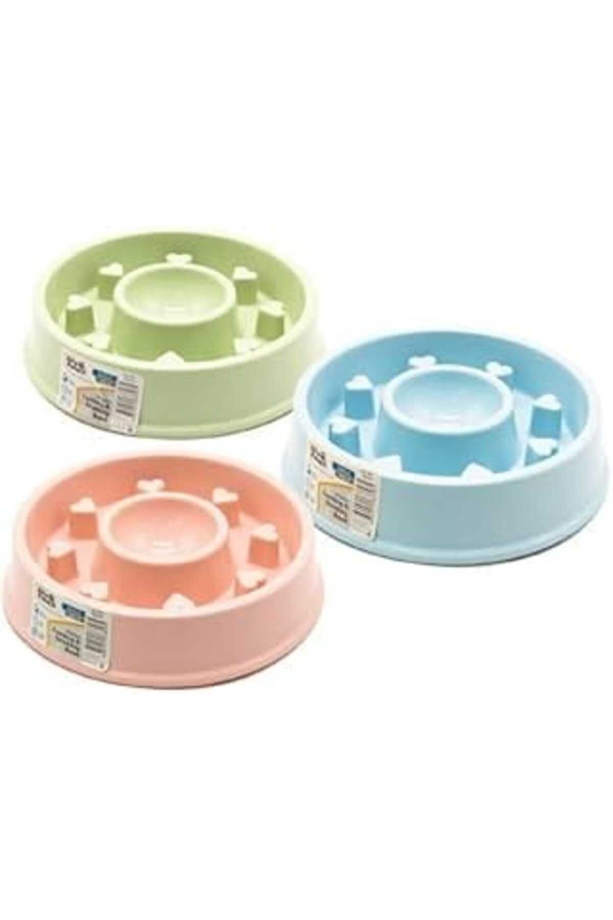 karadağsb Petistera Kaymaz Tabanlı Yavaş Yeme Mama Kabı Kalp 490 Ml