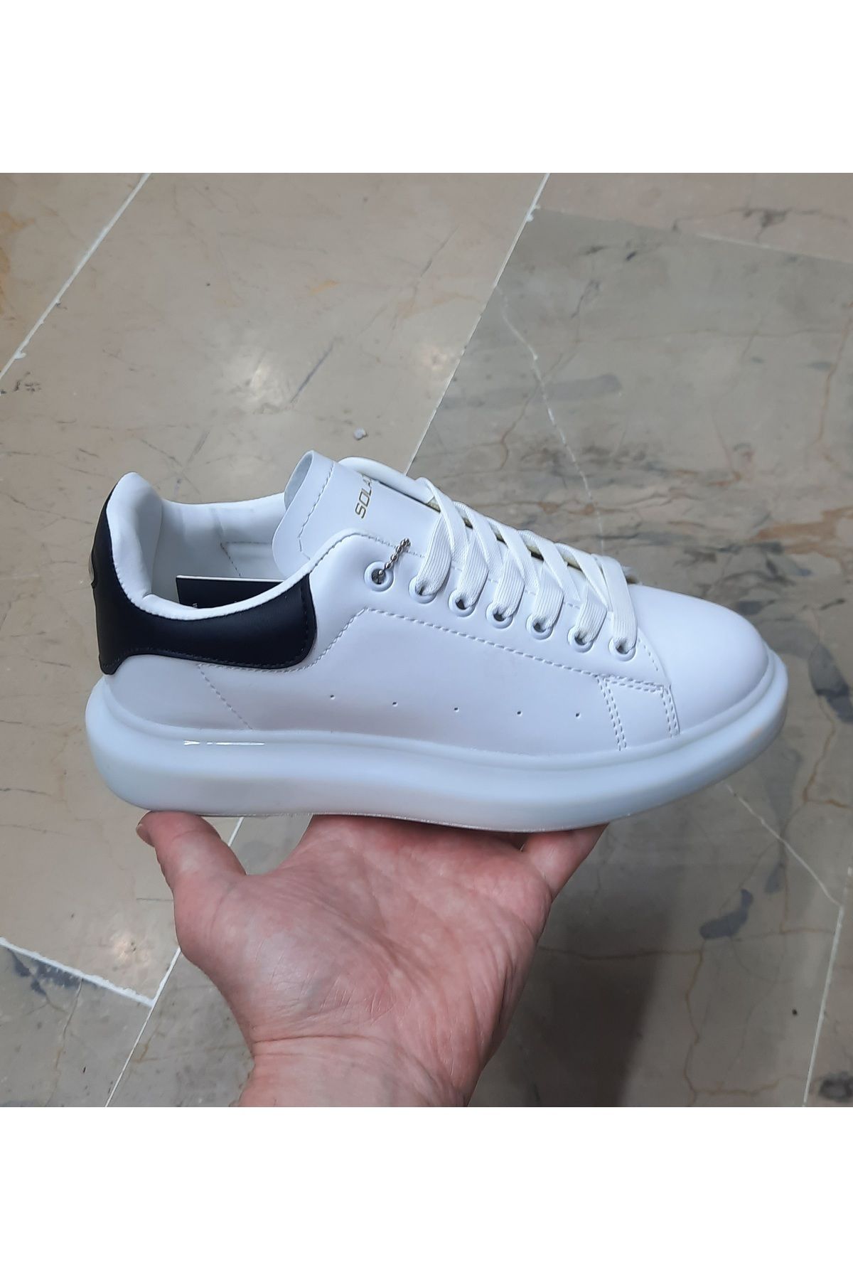 BRGL Unisex Ortopedik Şeffaf Silikon Taban Mcquen Model Sneaker Spor Ayakkabı