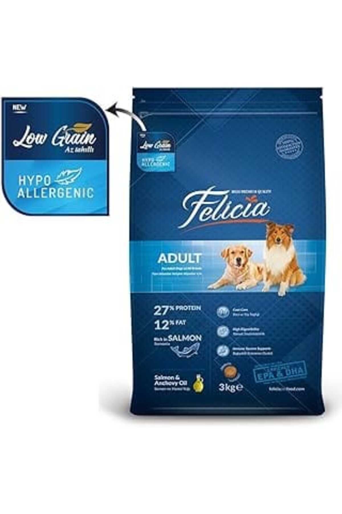 Mu Art Felicia Düşük Tahıllı Hipoalerjenik Somonlu Orta Ve Büyük Irk Yetişkin Köpek Maması 3Kg