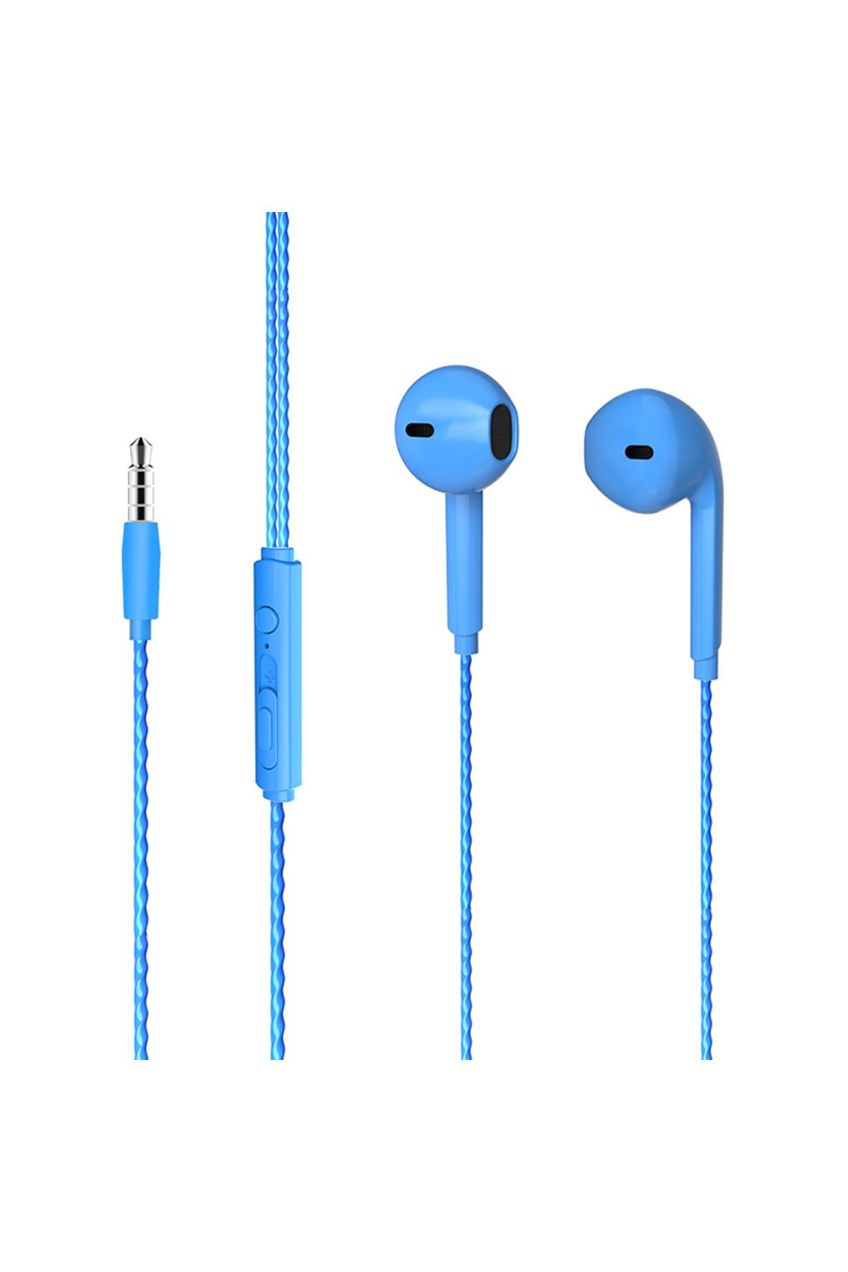 robotrend Eh104Bl 3.5Mm Jackli Kablolu Kulak İçi Mikrofonlu Mavi Kulaklik