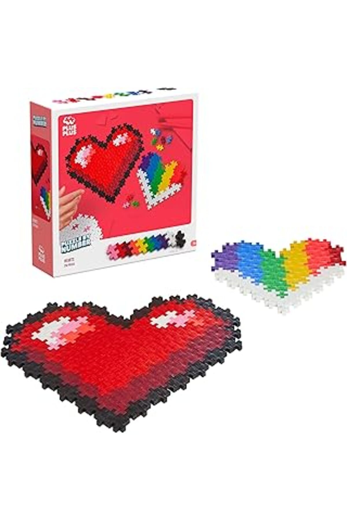 karadağsb Plus Plus 3911 Kalp 9603911 Dahiyane İnşaat Oyuncağı, Yapboz, Yaratıcı Yapı Taşları, 250 Parça