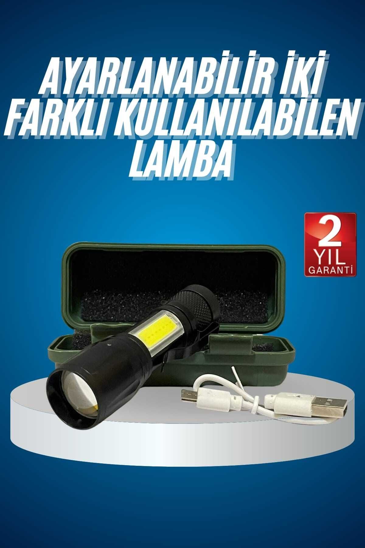 ASTRALTECH Led Lamba El Feneri Küçük Taşınabilir USB Şarjlı Acil Durum Lambası