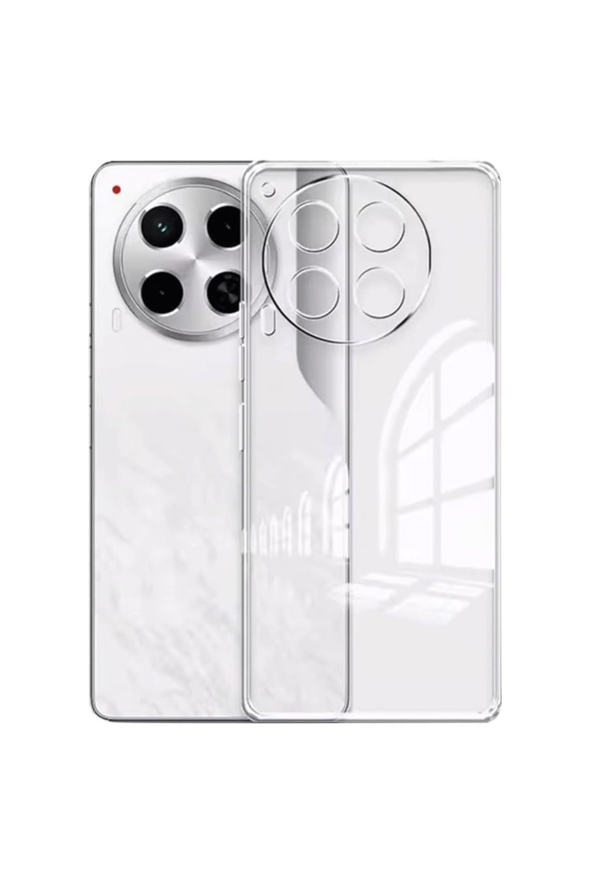 CaseArt Tecno Camon 30 ile Uyumlu Kapak Kamera Korumalı Süper Silikon Şeffaf Kılıf