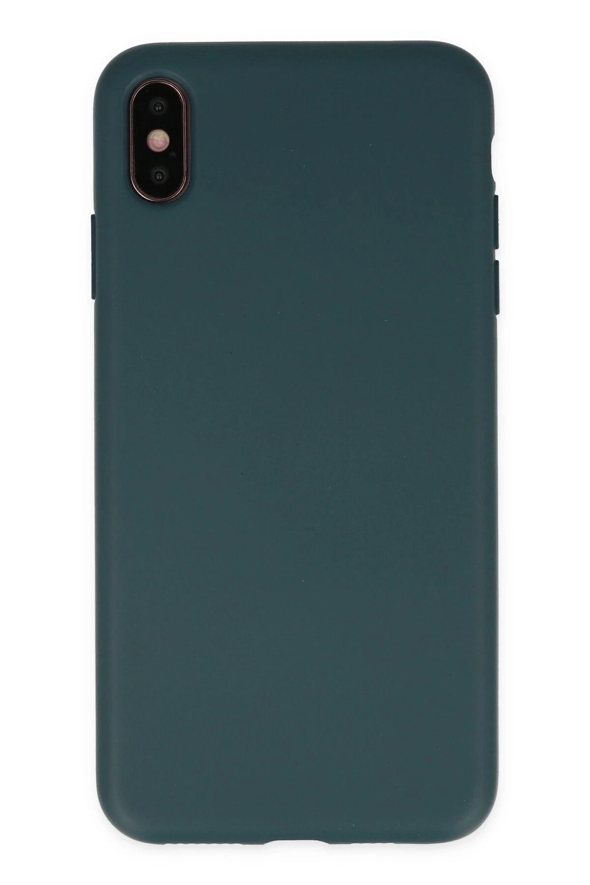 NewFace iPhone XS Max Uyumlu Kılıf Nano içi Kadife Silikon - Koyu Yeşil BSTMY