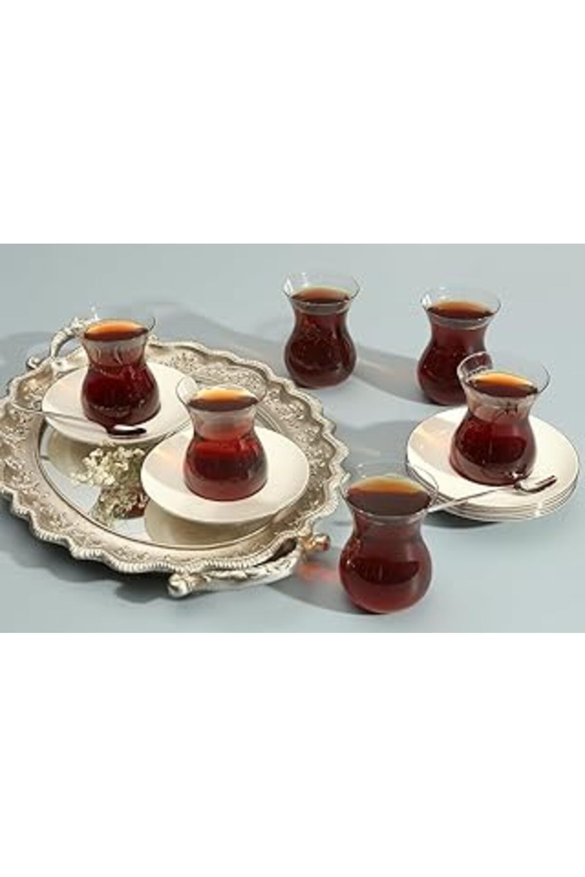 Mu Art Porland Peride Platin 6 Kişilik Çay Takımı
