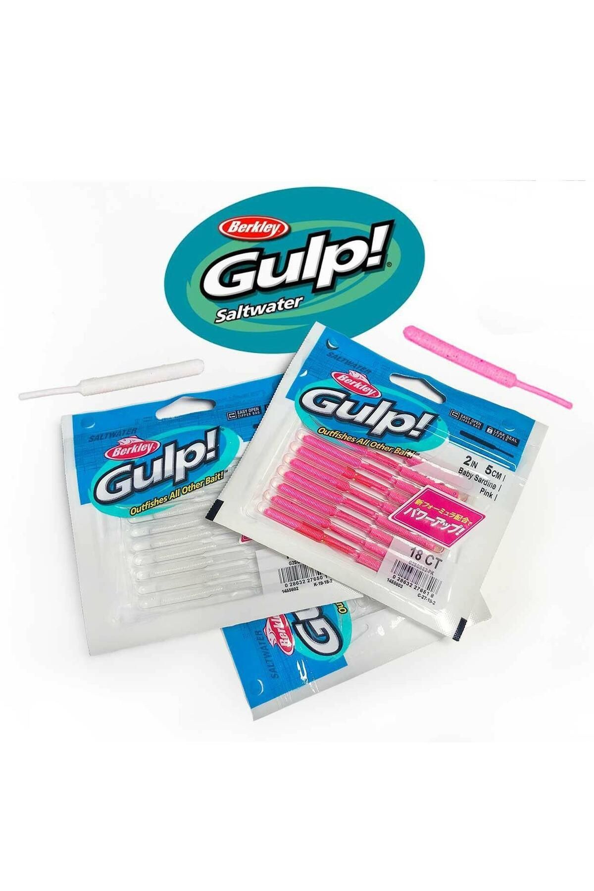 BERKLEY Gulp Baby Sardine Clear Gold 2inc 5cm 18P