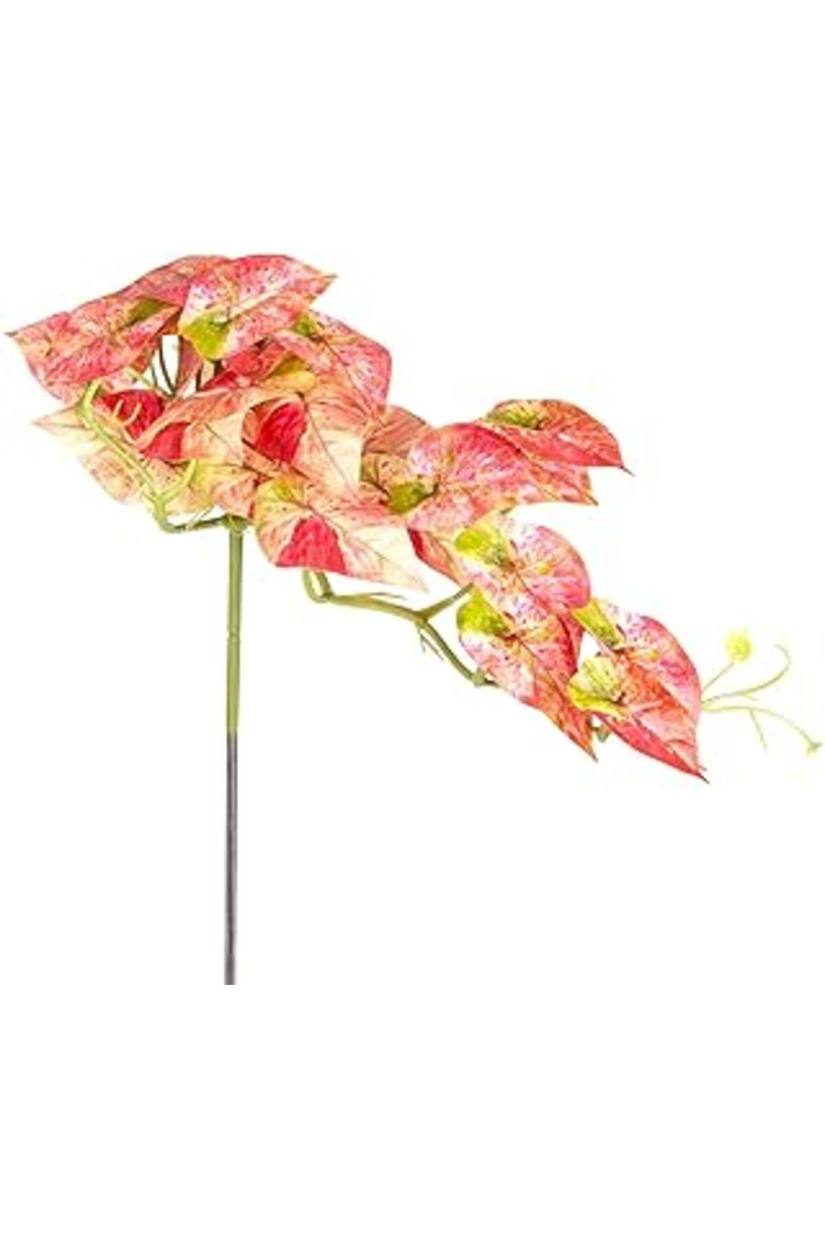 Mu Art Ahşap Herdekora Yapay Bitki Salon Sarmaşığı Kızıl 35 Cm.