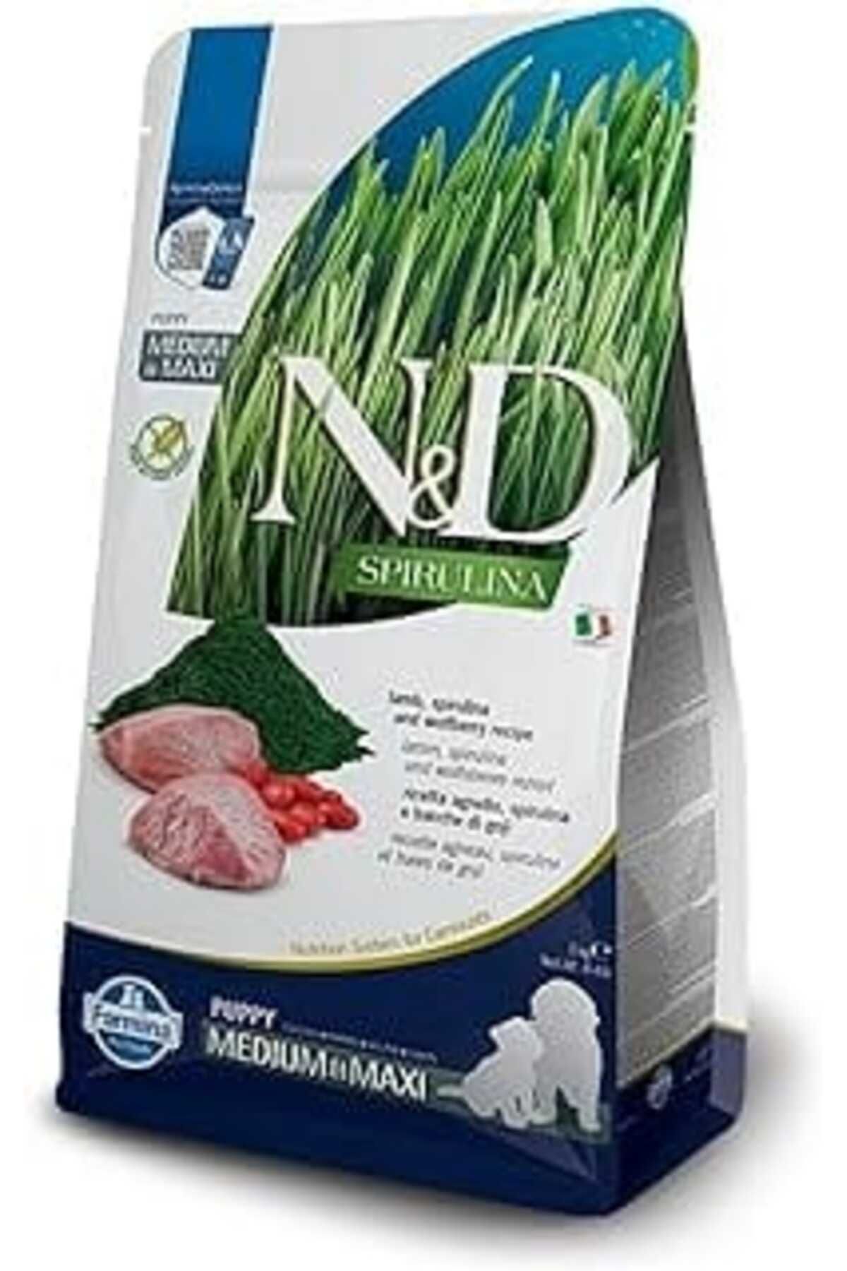 karadağsb N&D Spirulina Kuzulu Yavru Med/Maxi Köpek Maması 7 Kg