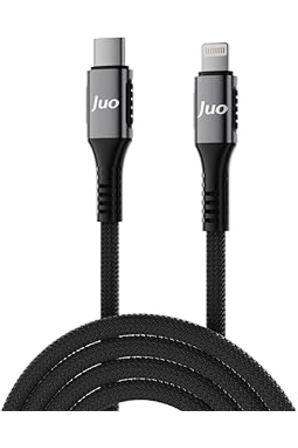 jupiter global bazaar Juo 27W Usb Type-C To Lightning Iphone Ipad Örgülü Hızlı Şarj Ve Data Kablosu 2 Metre