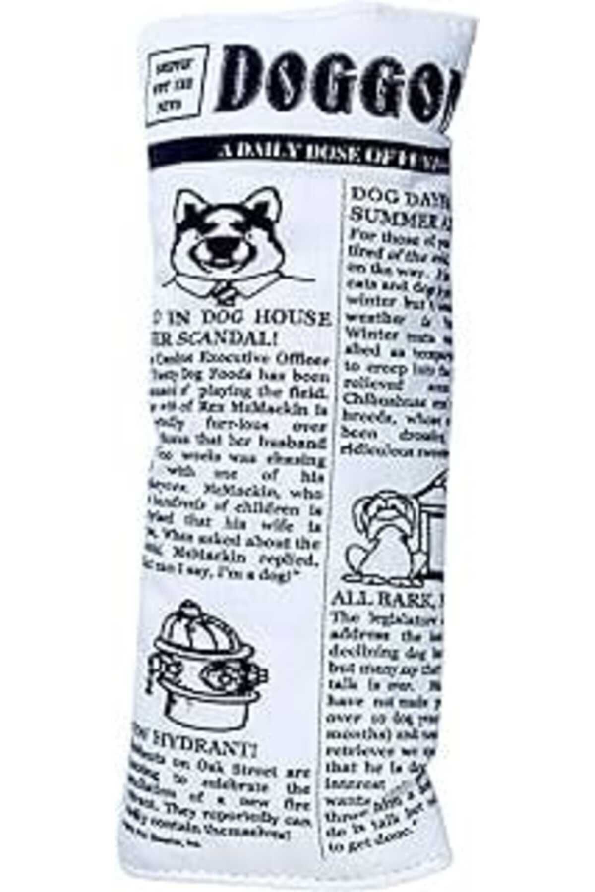 Mu Art Pet Qwerks Plush Interactive Dog Toys - Newspaper Squeaker Toy - 10 In,Large Breeds