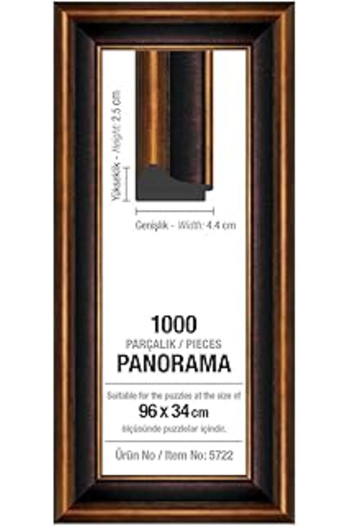 karadağsb Art Puzzle Çerçevesi1000 Parça Panorama Kahverengi 96 X 34 Cm, 43 Mm, Puzzle Çerçevesi