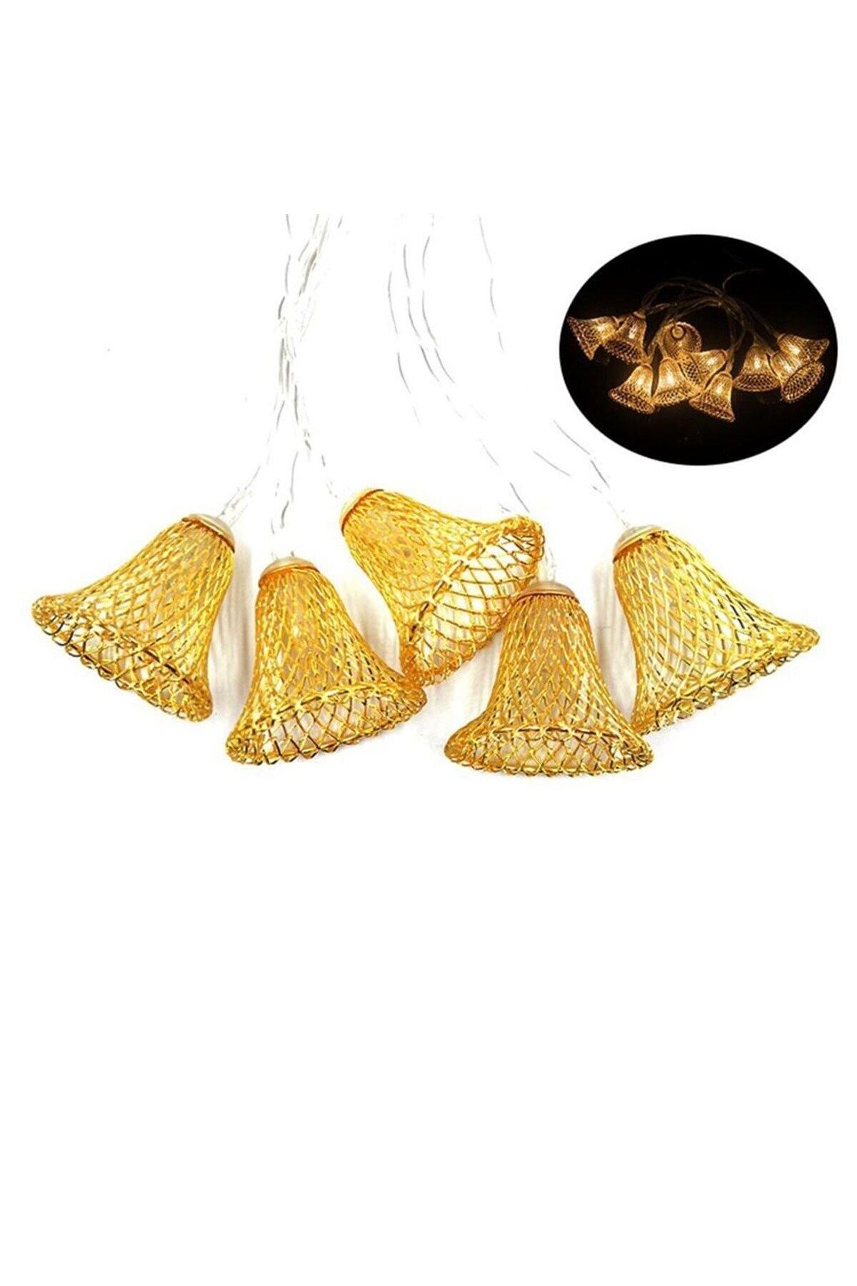 Emperium Parti ve Özel Gün Dekorasyonu Çan Şeklinde Metal Şerit Led Işık (5122)