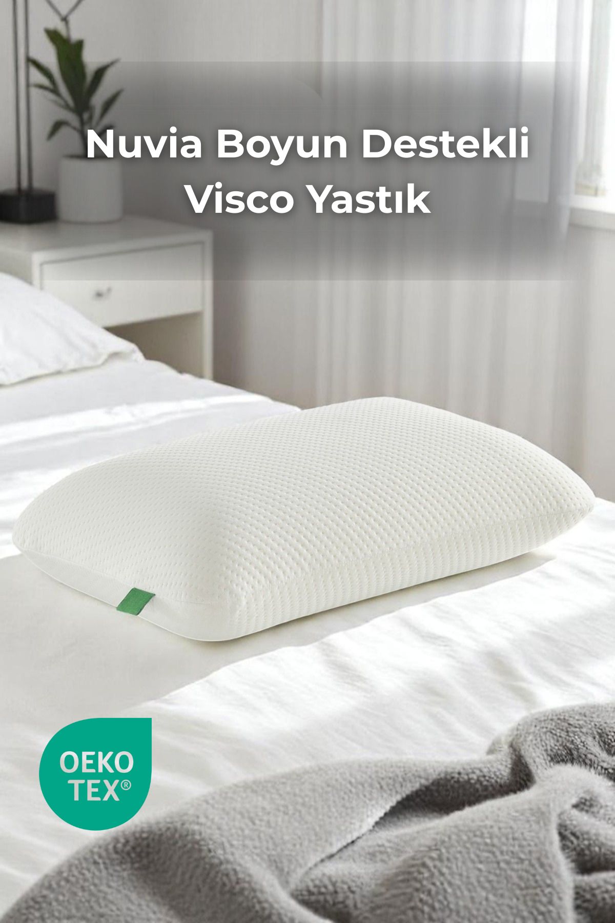 Sevinse Home Nuvia Ergonomik Boyun Destekli Visco Sünger Yastık
