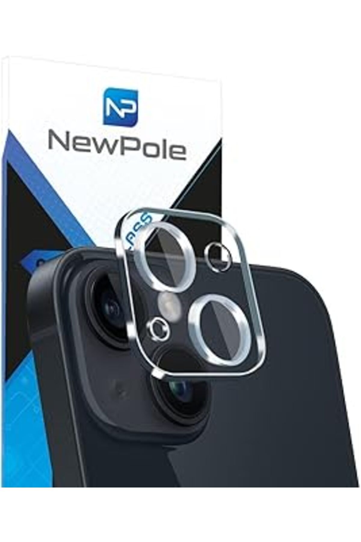 NETWORK ART Newpole Iphone 14 /Iphone 14 Plus Kamera Lens Koruyucu [Darbeye Dayanıklı] 9H Temperli Cam Lens Kam