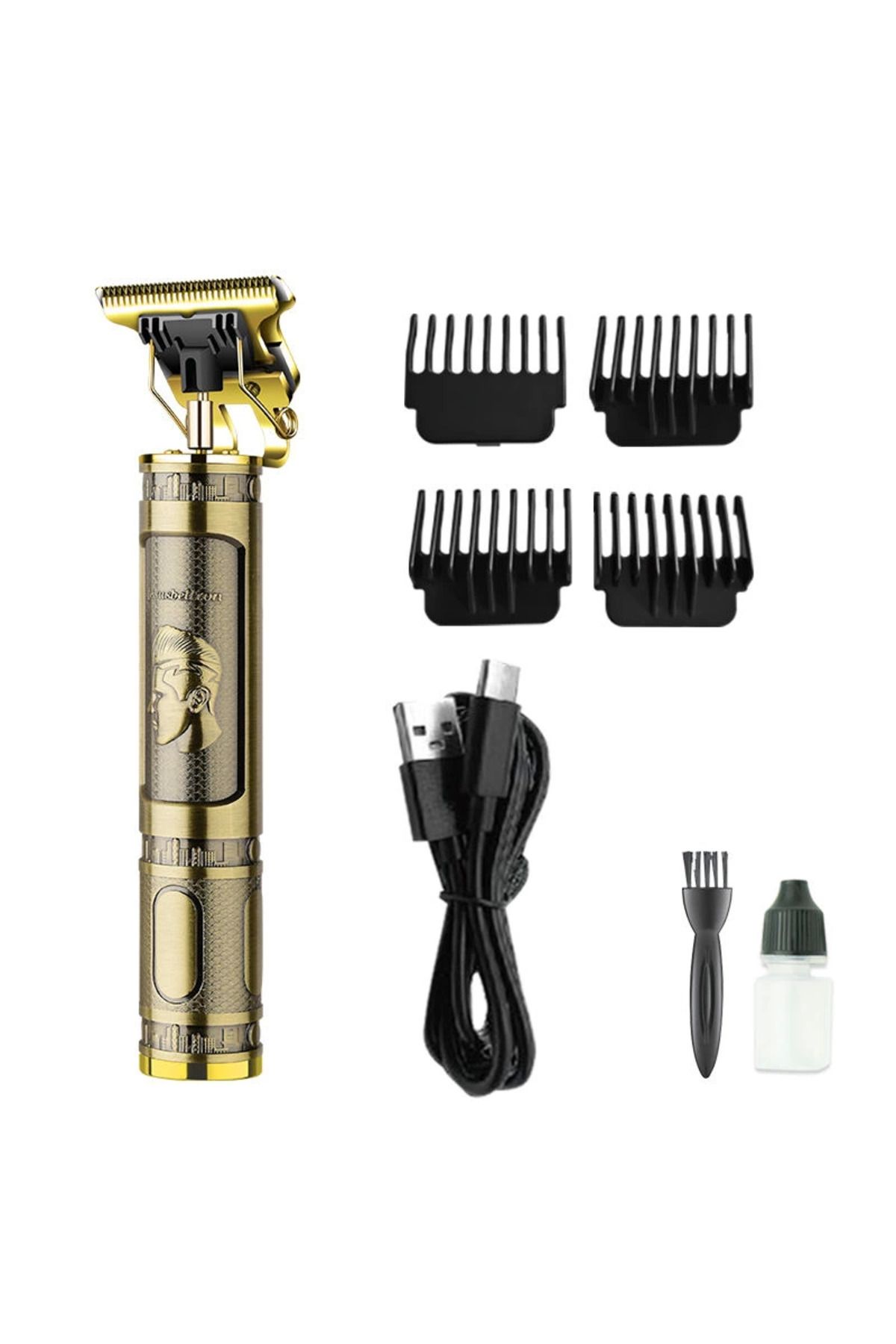 thebestnzm Ps-033 Çelik Kasa Profesyonel T-Bıçak Saç Sakal Ense Ve Çizim Tıraş Makinesi