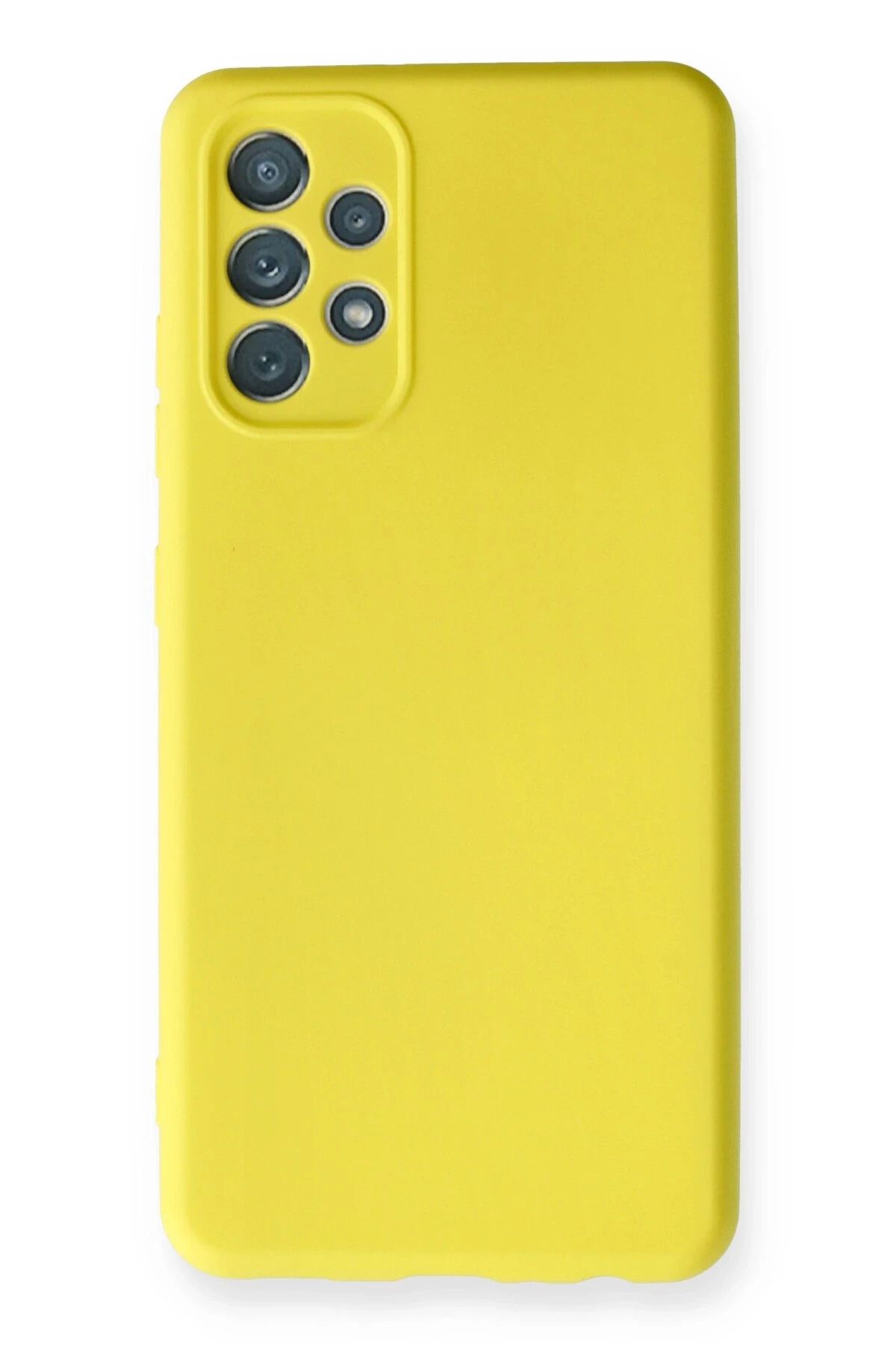 NewFace Samsung Galaxy A32 Kılıf Nano içi Kadife Silikon - Sarı JOJUA