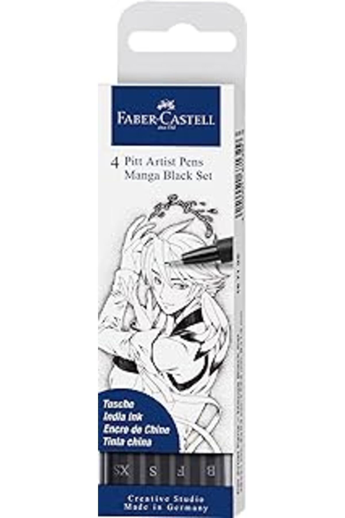NETWORK ART Faber-Castell Pitt Artist P Manga 4'lü S (XS,F,S;B)