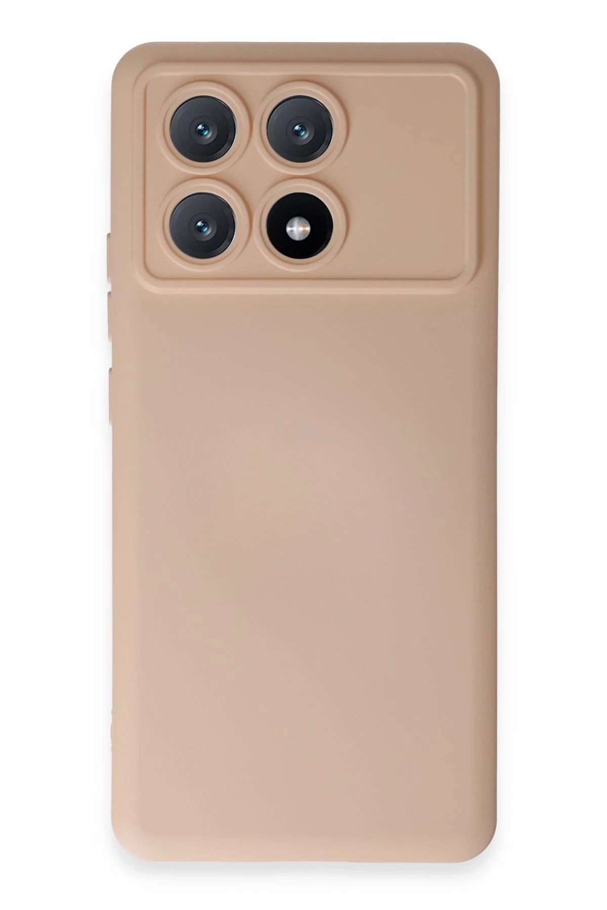 NewFace Xiaomi Poco X6 Pro Uyumlu Kılıf Nano içi Kadife Silikon - Pudra