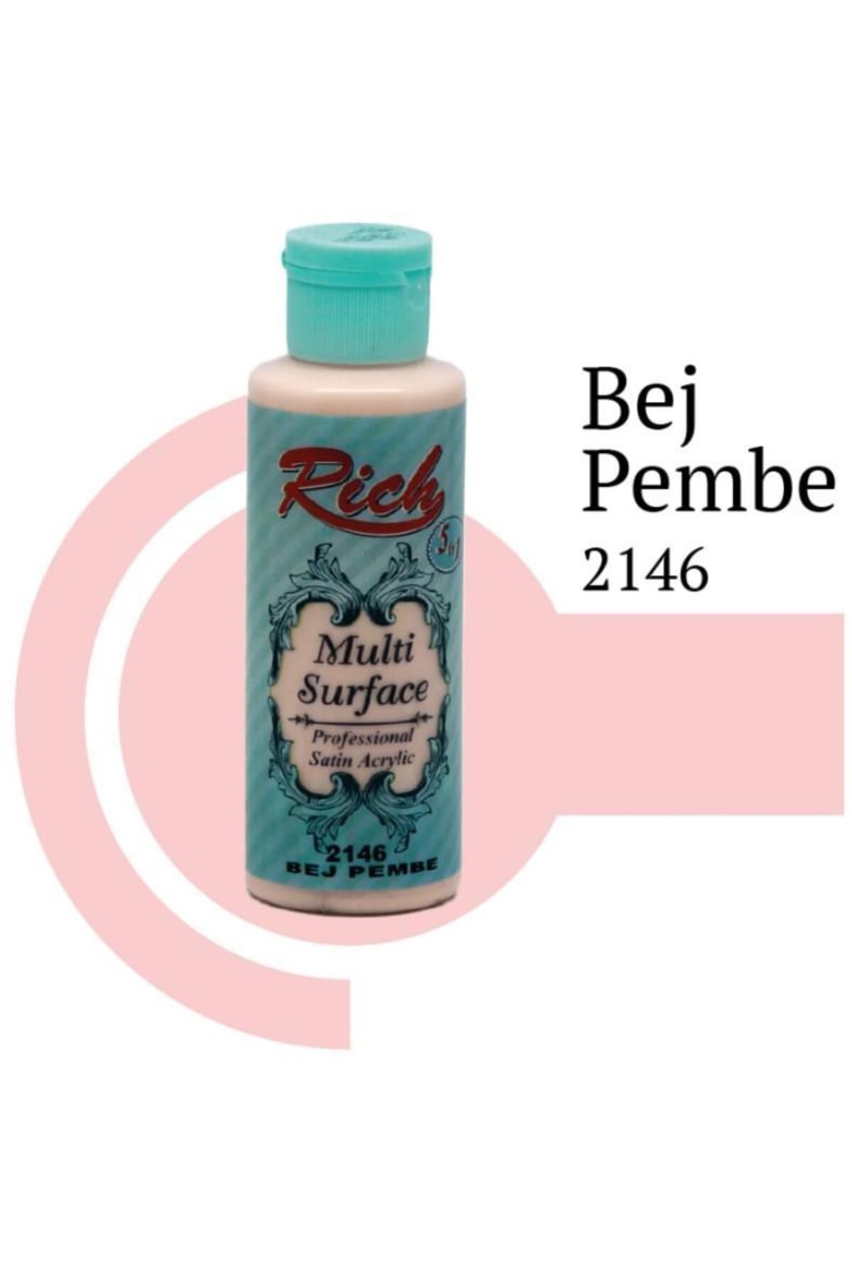 feifei Rich Multi Surface 2146 Bej Pembe Akrilik Boya 120 Cc