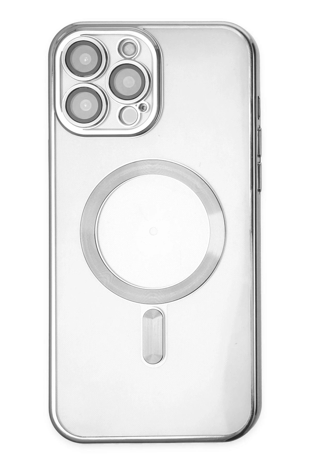 NewFace iPhone 13 Pro Kılıf Kross Magneticsafe Kapak - Gümüş FERRG
