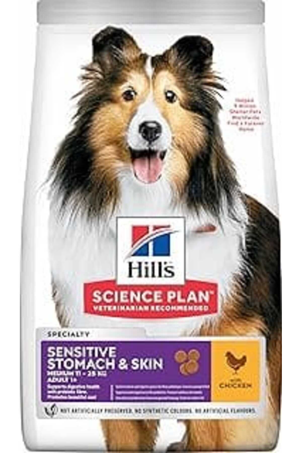karadağsb Hill'S Science Plan Hassas Deri & Mide Yetişkin Orta Irk Tavuklu Köpek Maması 2.5 Kg