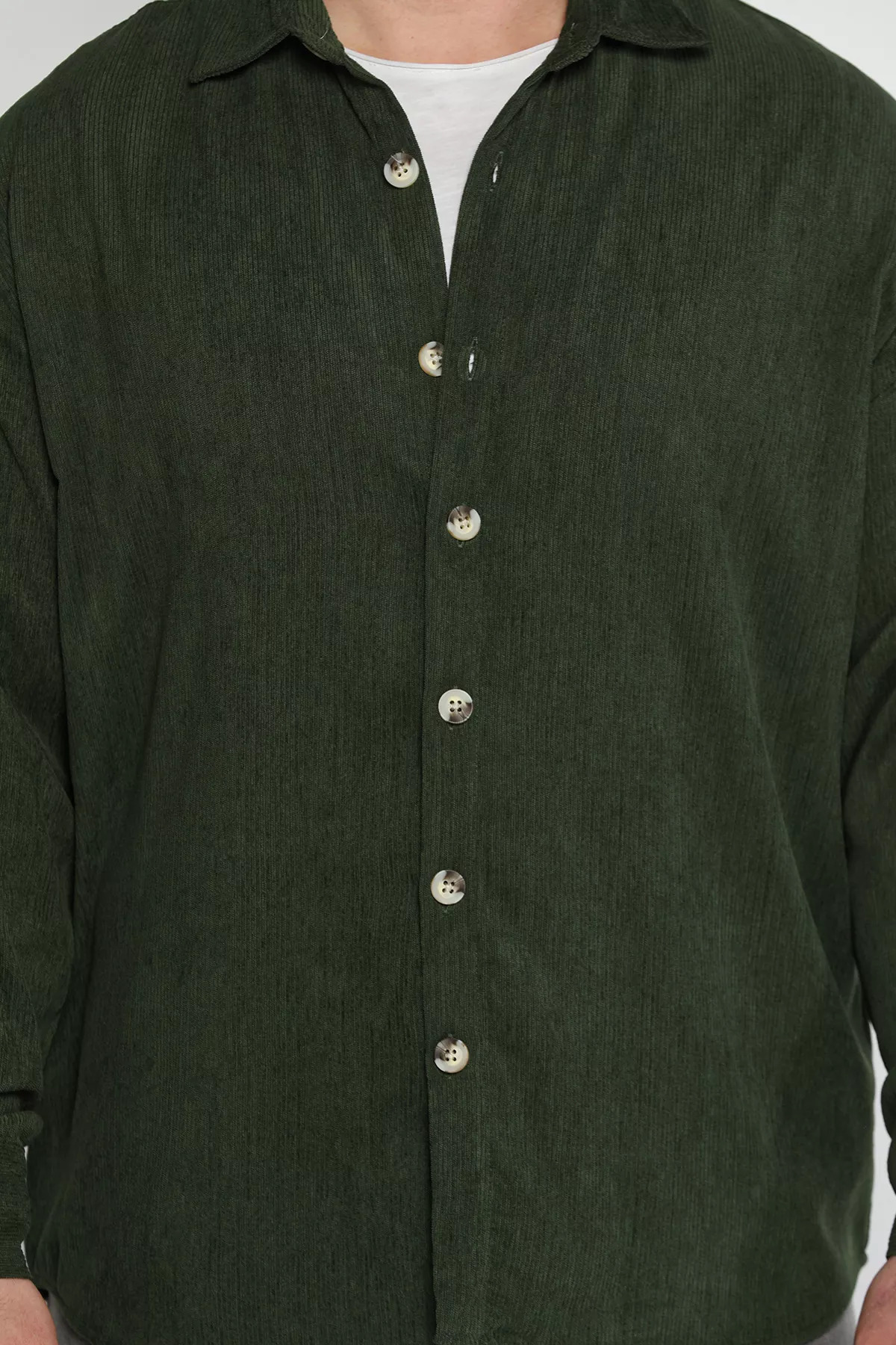 MİSHAR İTALİA-Koyuhaki Men's Long Sleeve Shirt 4