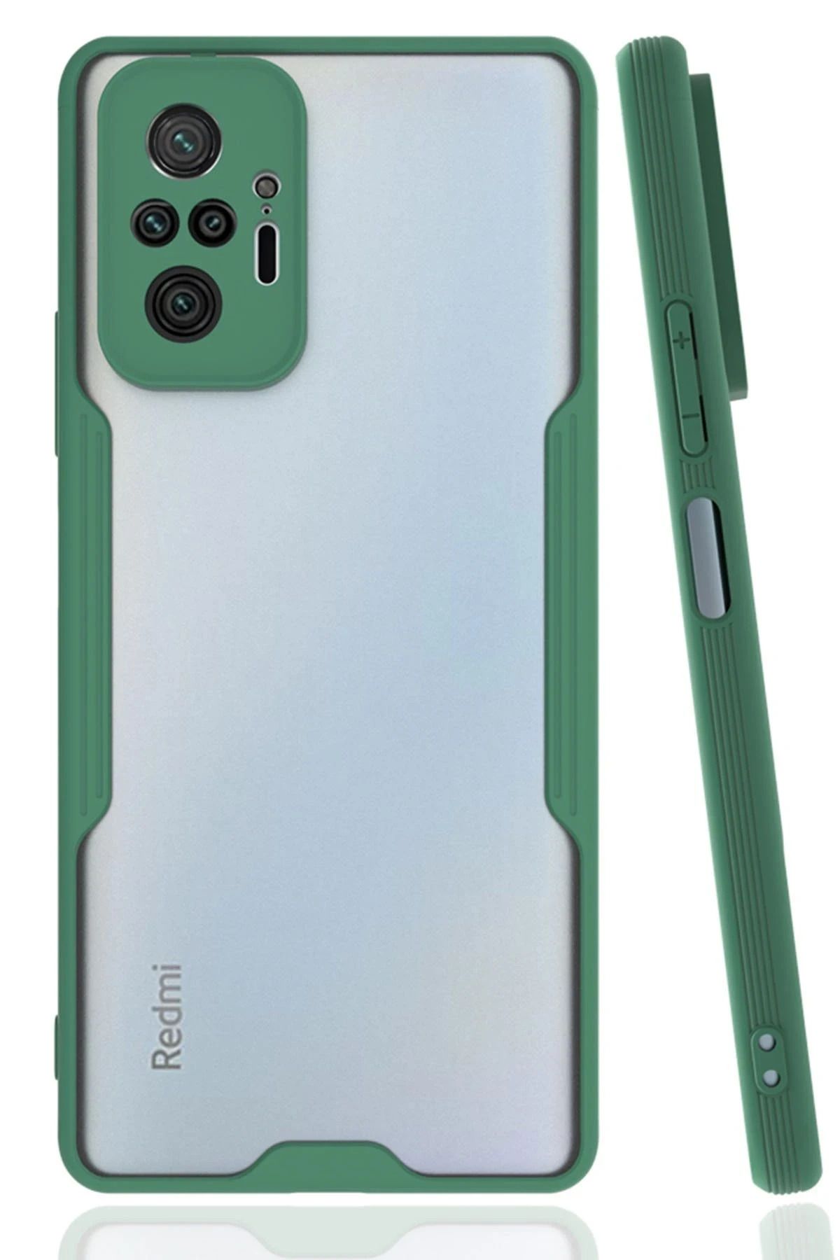NewFace Xiaomi Redmi Note 10 Pro Kılıf Platin Silikon - Yeşil DRSTR