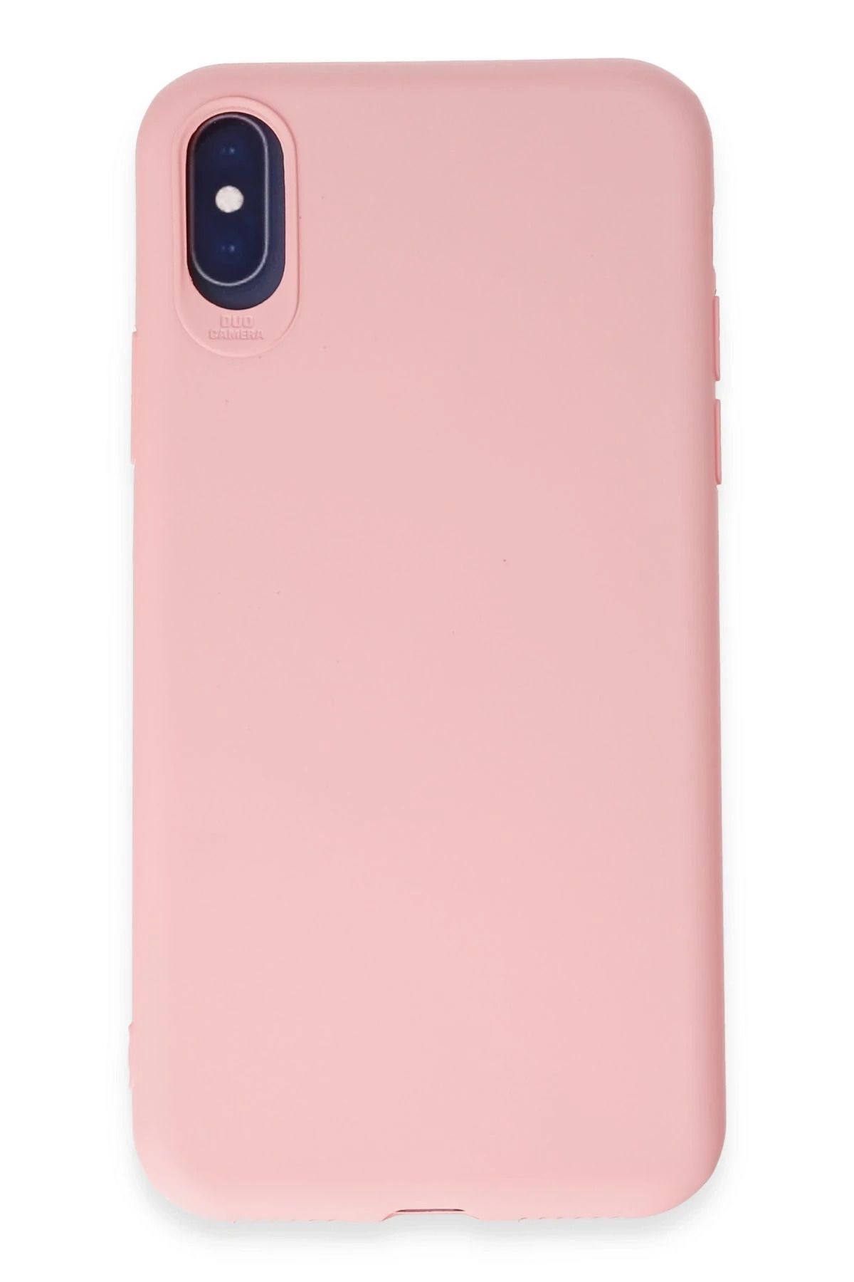 NewFace iPhone X Kılıf First Silikon - Pudra HNZRN