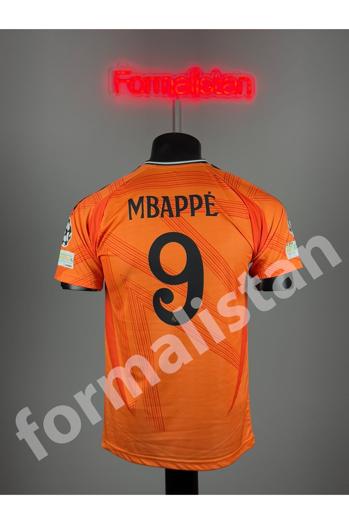 Quaxram Rê.al-Mâdrid Mbappe Yetişkin Futbol Forması - Turuncu