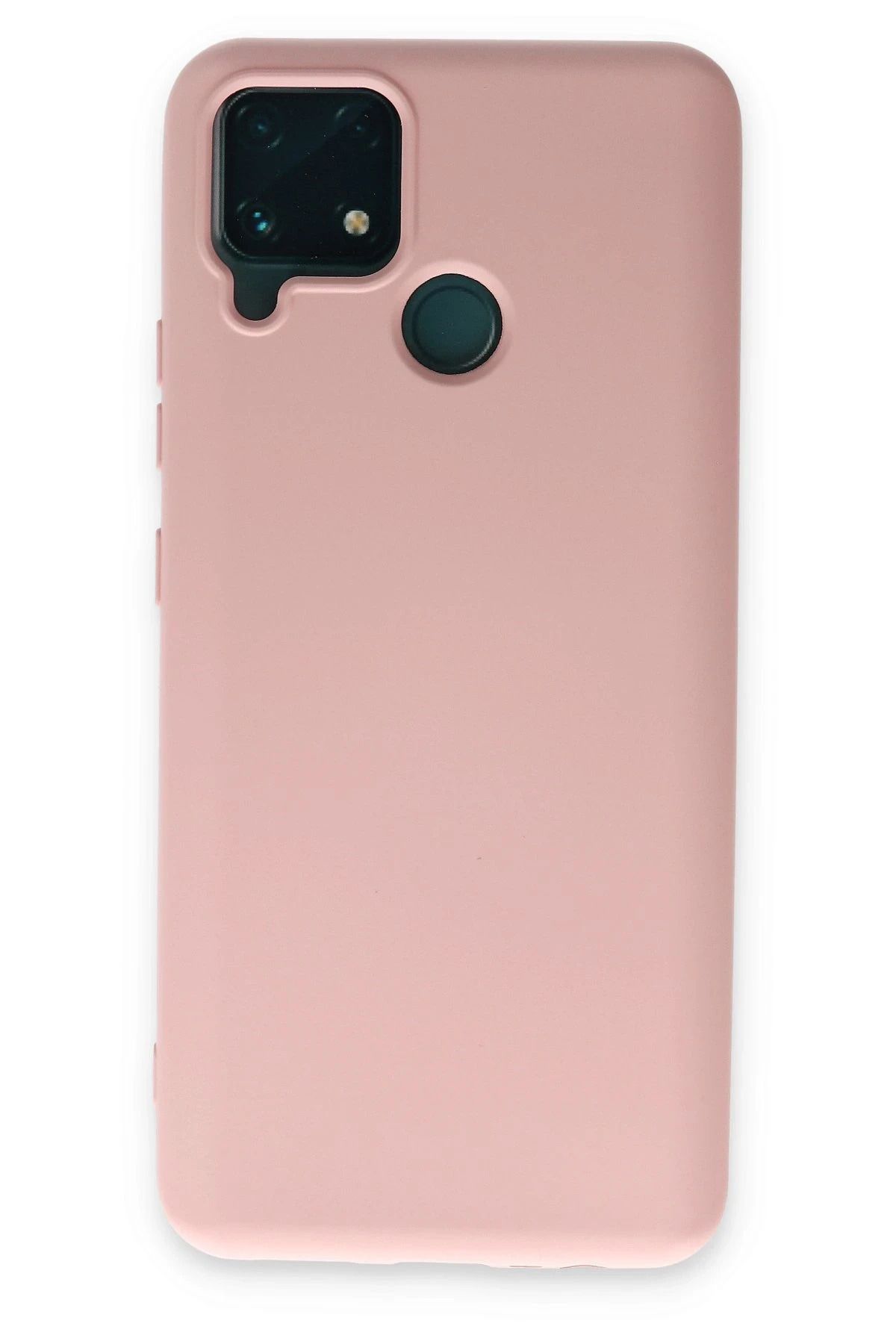 NewFace Realme C15 Kılıf Nano içi Kadife Silikon - Pudra NRMSA
