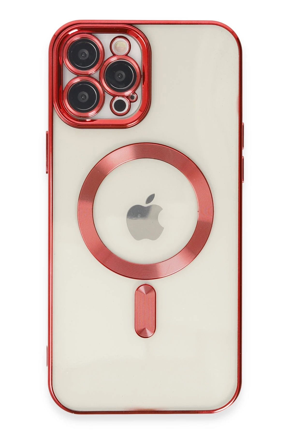 NewFace iPhone 12 Pro Max Kılıf Kross Magneticsafe Kapak - Kırmızı JOJUA