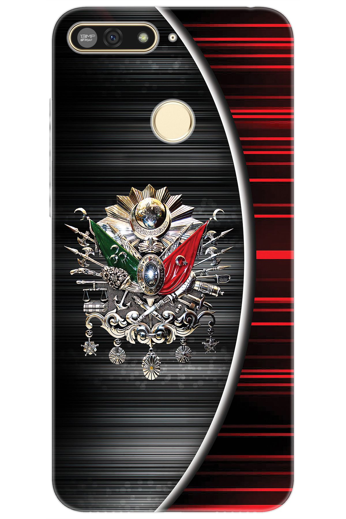 Ceppare Honor 7A (AUM-L29) Uyumlu Kılıf Desen Baskılı Silikon Osmanlı Tuğra Tasarım STK:410 CP-cEU2VFj