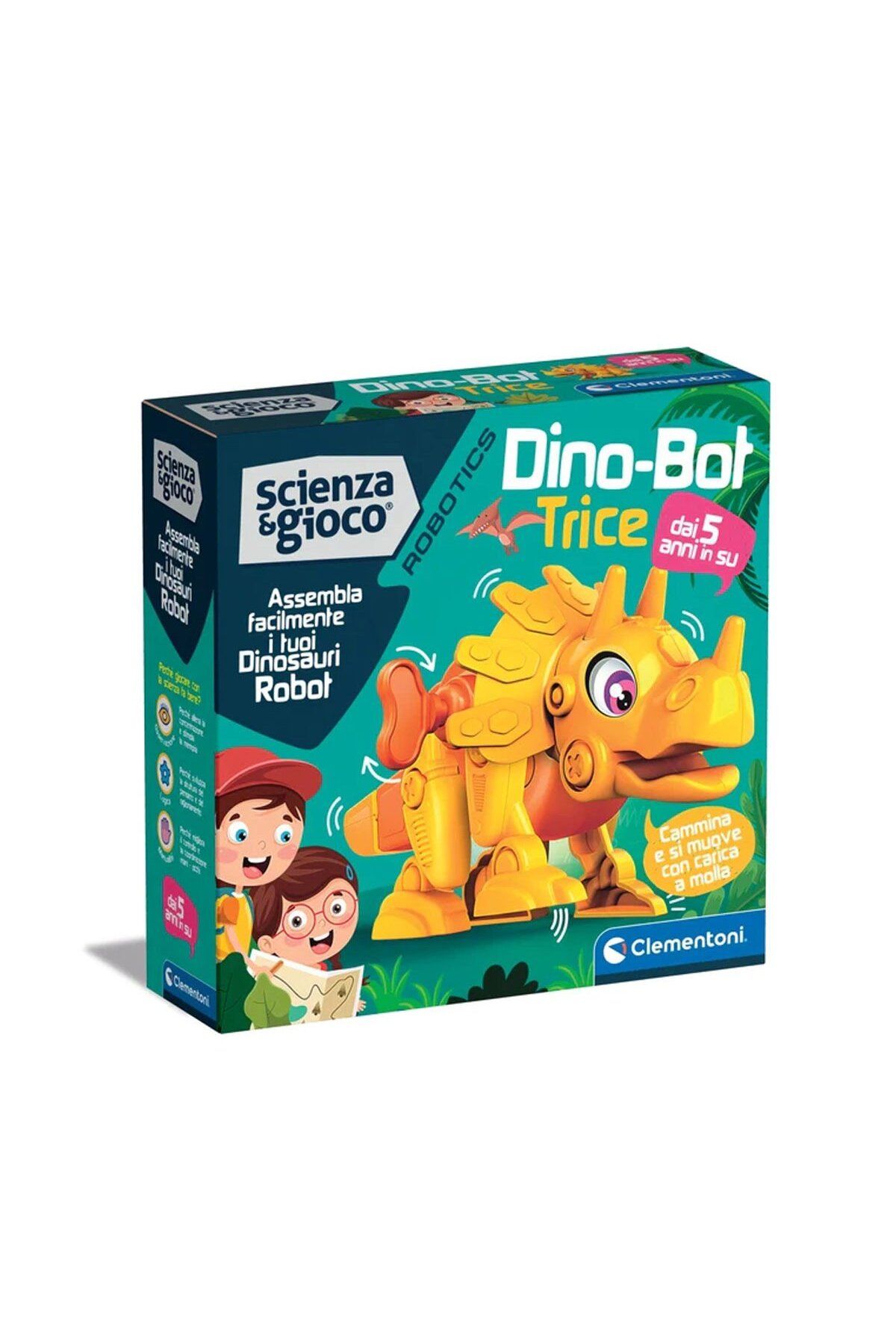Clementoni Çocuk 75074 Robotik Laboratuvarı - Dinobot Triceratops +5 yaş