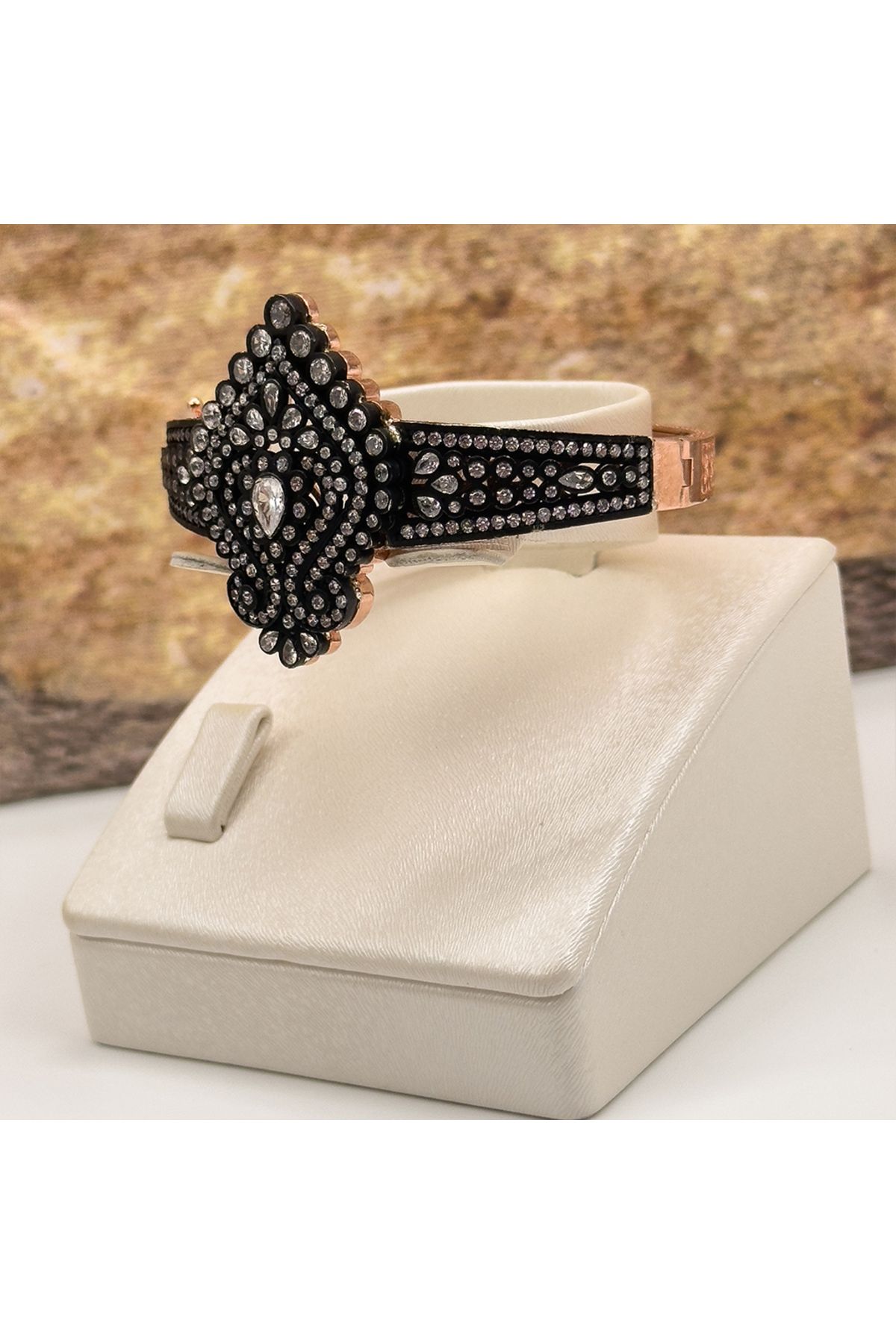 Livora Jewelry Rosegold Özel Üretim Elmas Modeli Gümüş Bileklik