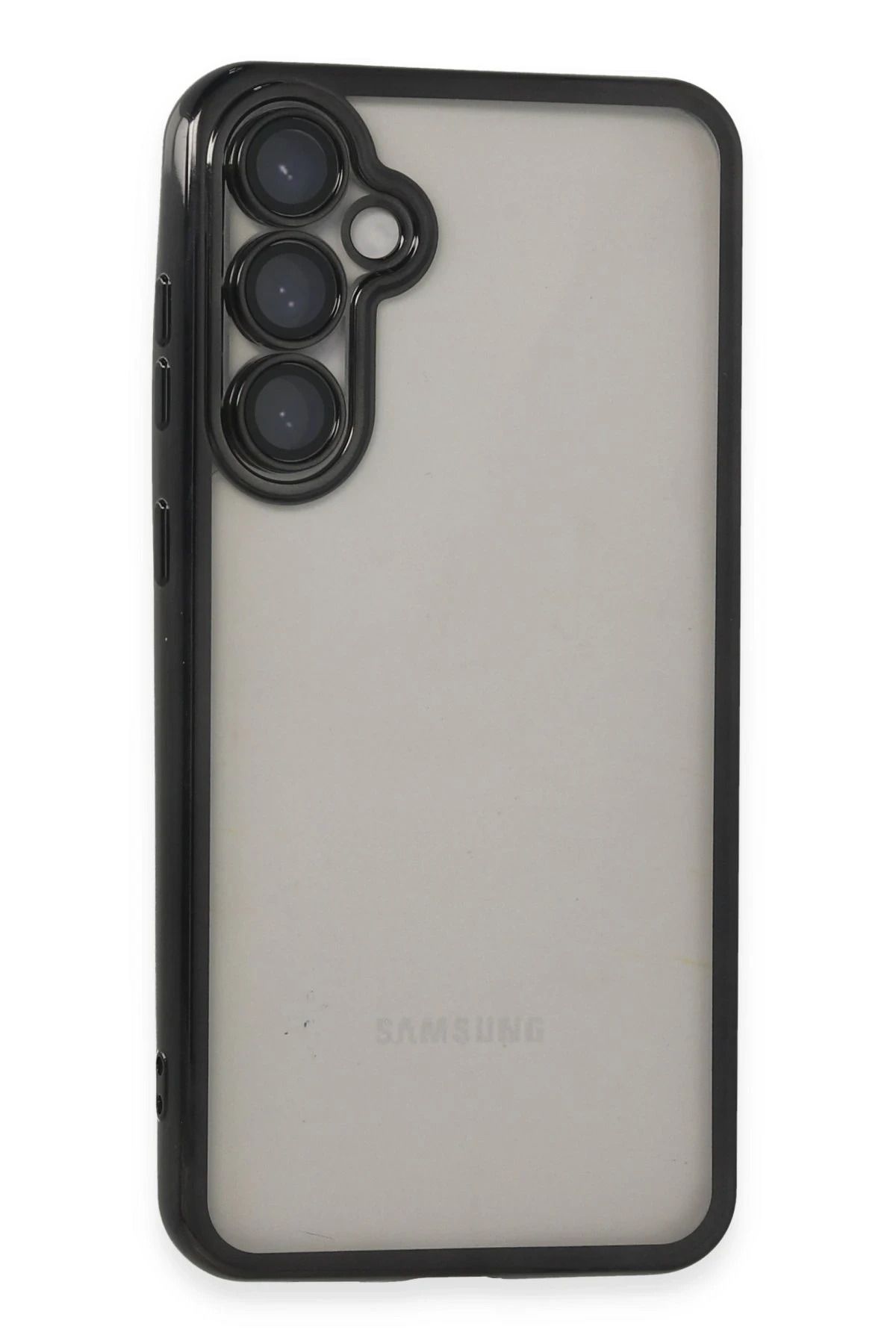 NewFace Samsung Galaxy S23 FE Kılıf Lensli Silikon - Siyah FERRG