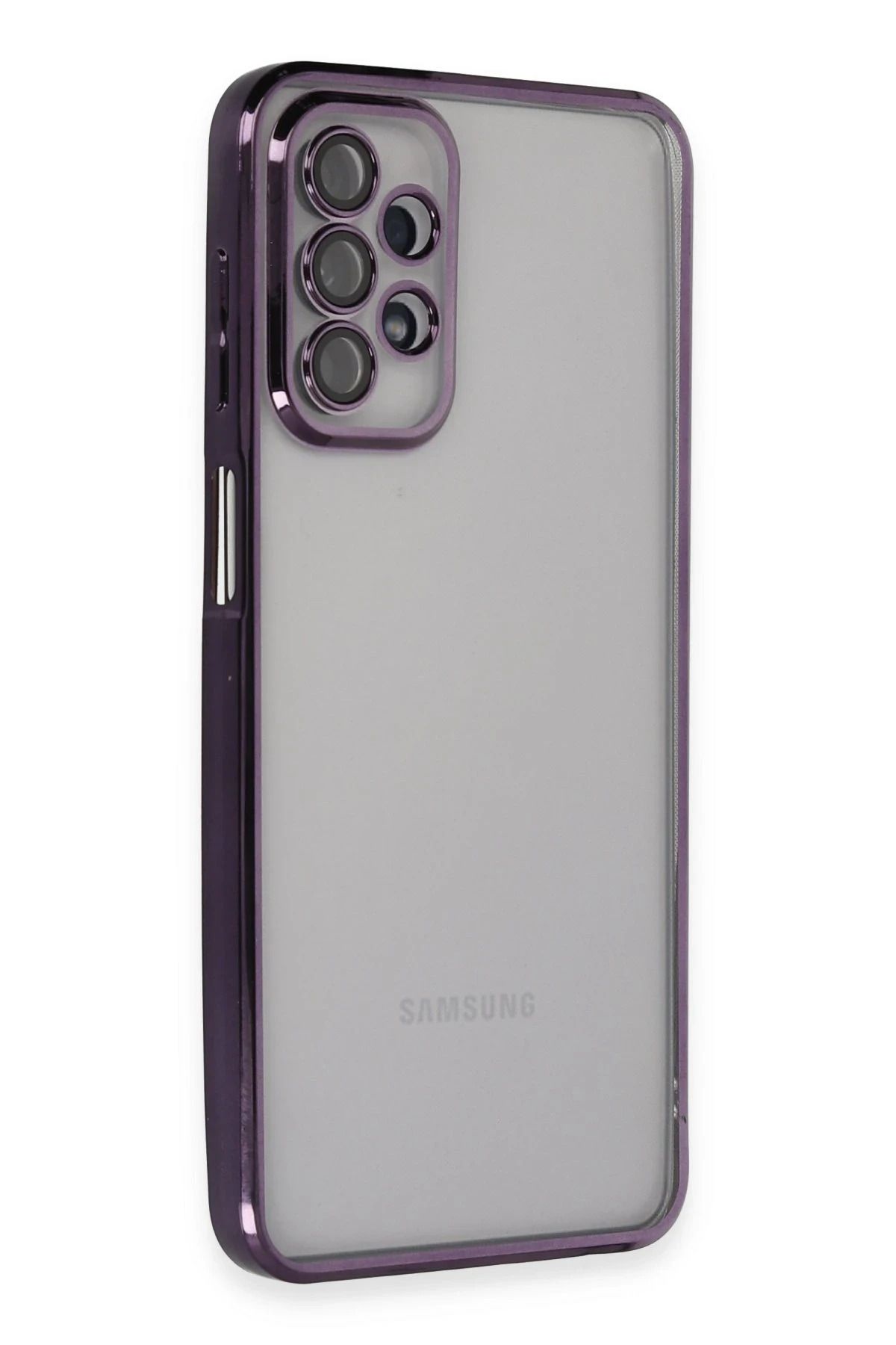 NewFace Samsung Galaxy A23 4G Kılıf Lensli Silikon - Mor JOJUA