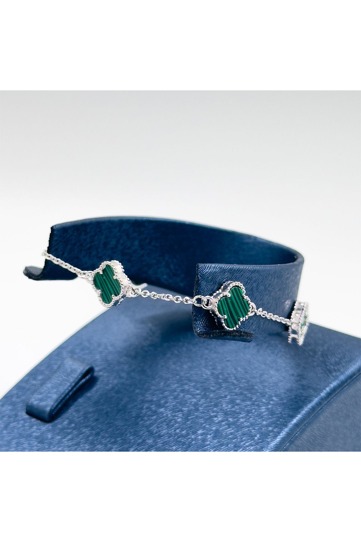Livora Jewelry Malachite Taşlı Van Cleef Gümüş Bileklik
