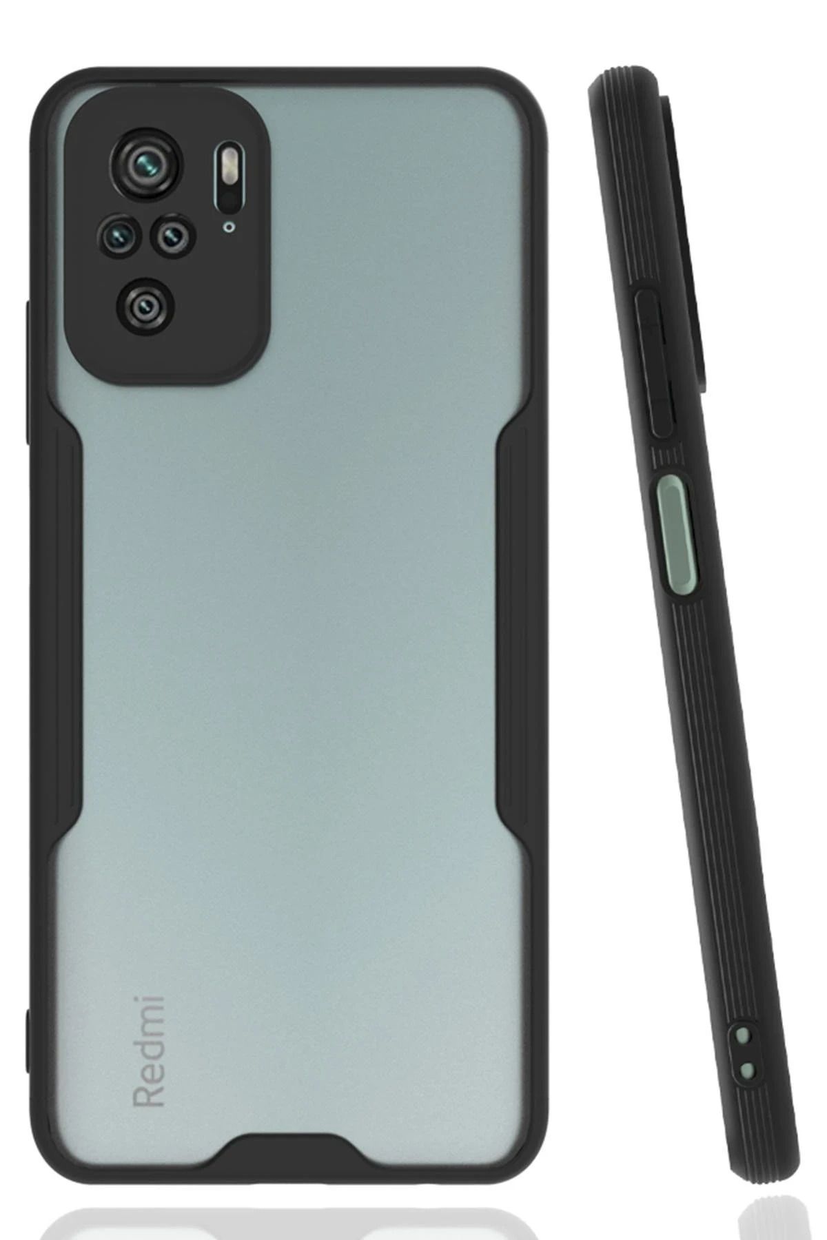 NewFace Xiaomi Redmi Note 10 Kılıf Platin Silikon - Siyah DPMAH